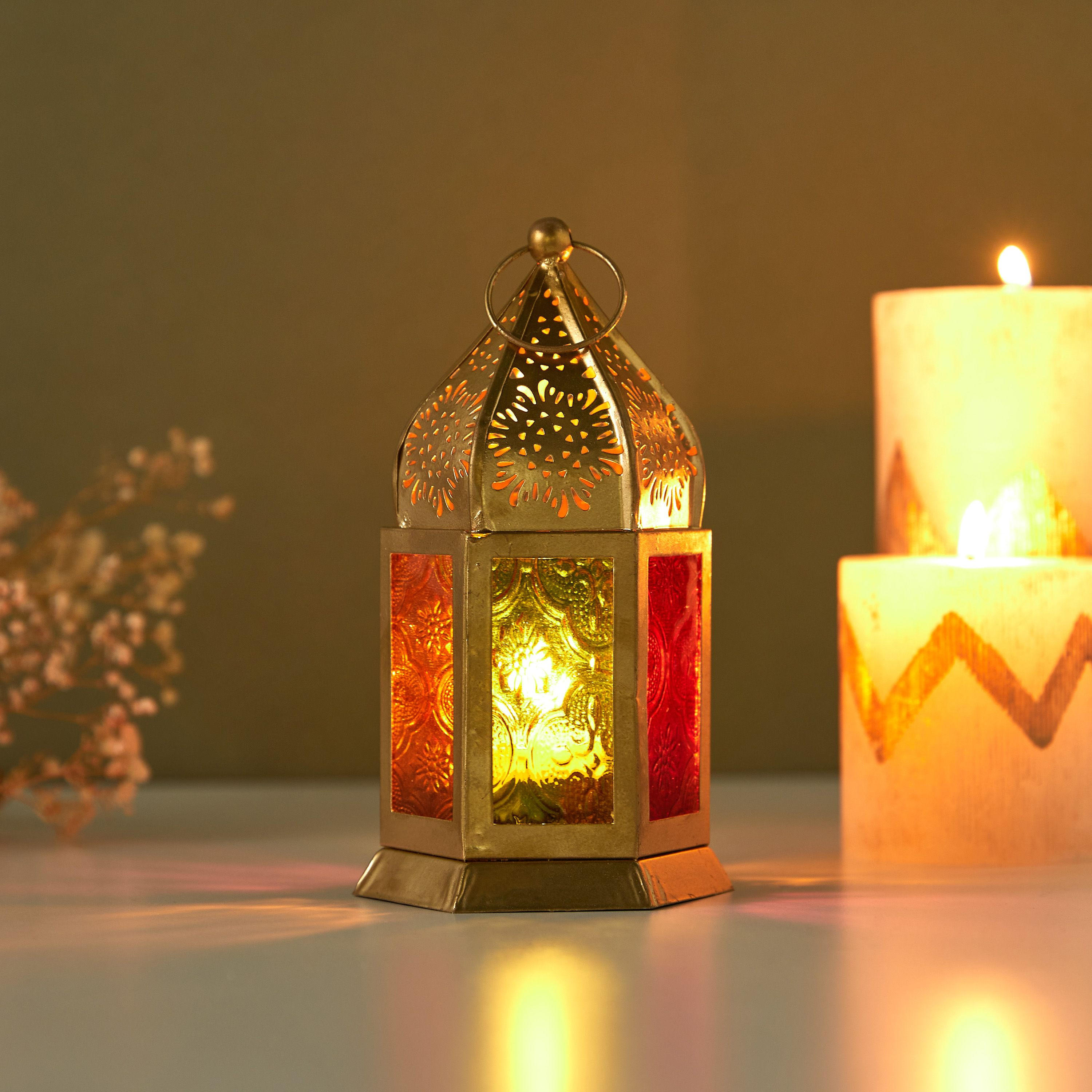 Iron Decorative Tealight Candle Lantern - 16 cms-household-decor-candleholdersandlanterns-image-1