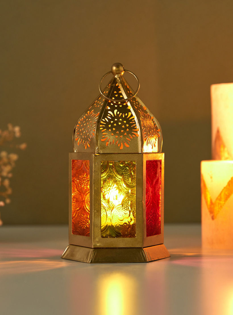 Iron Decorative Tealight Candle Lantern - 16 cms-household-decor-candleholdersandlanterns-image-1