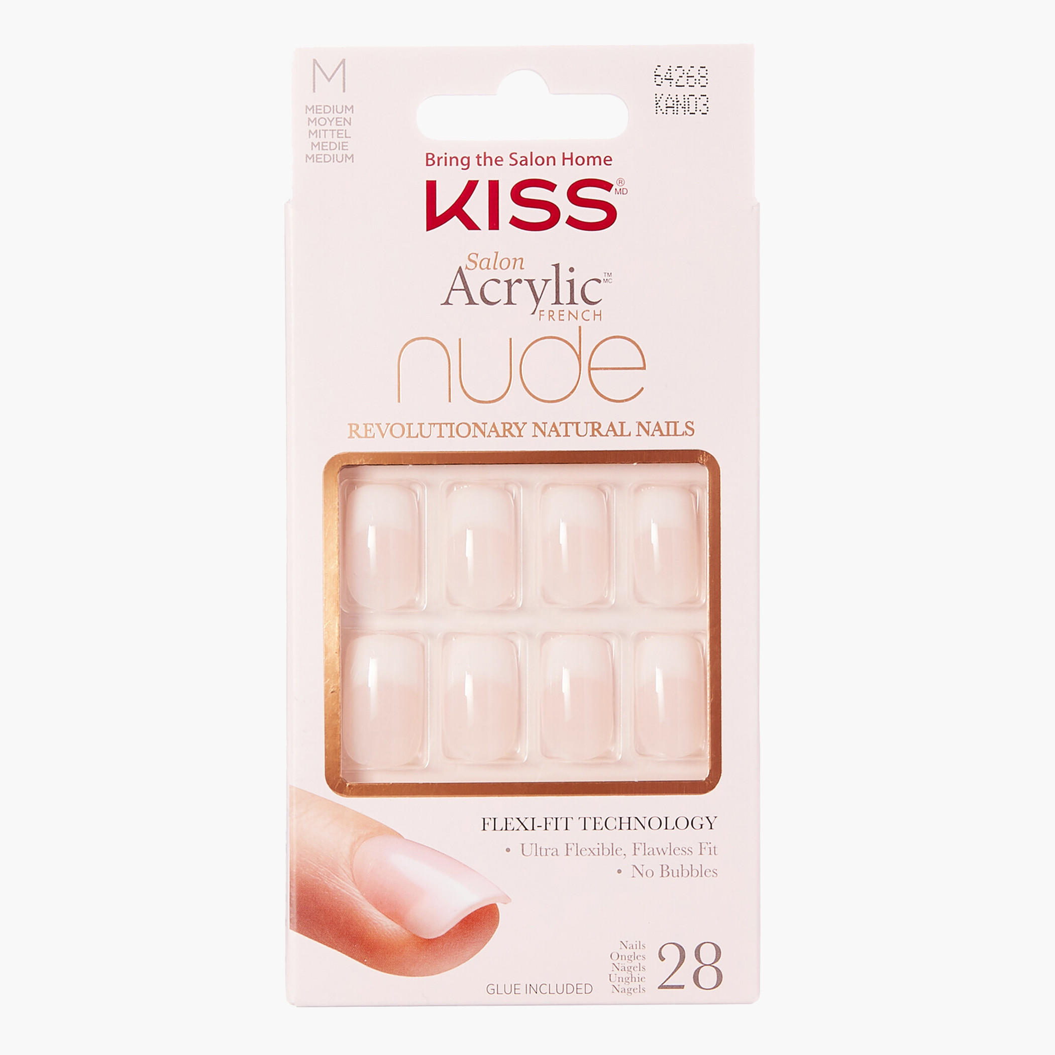 أظافر صناعية صالون أكريليك فرنش نيود من كيس كوزمتيكس-beautyandpersonalcare-makeup-nails-artificialnails-image-1