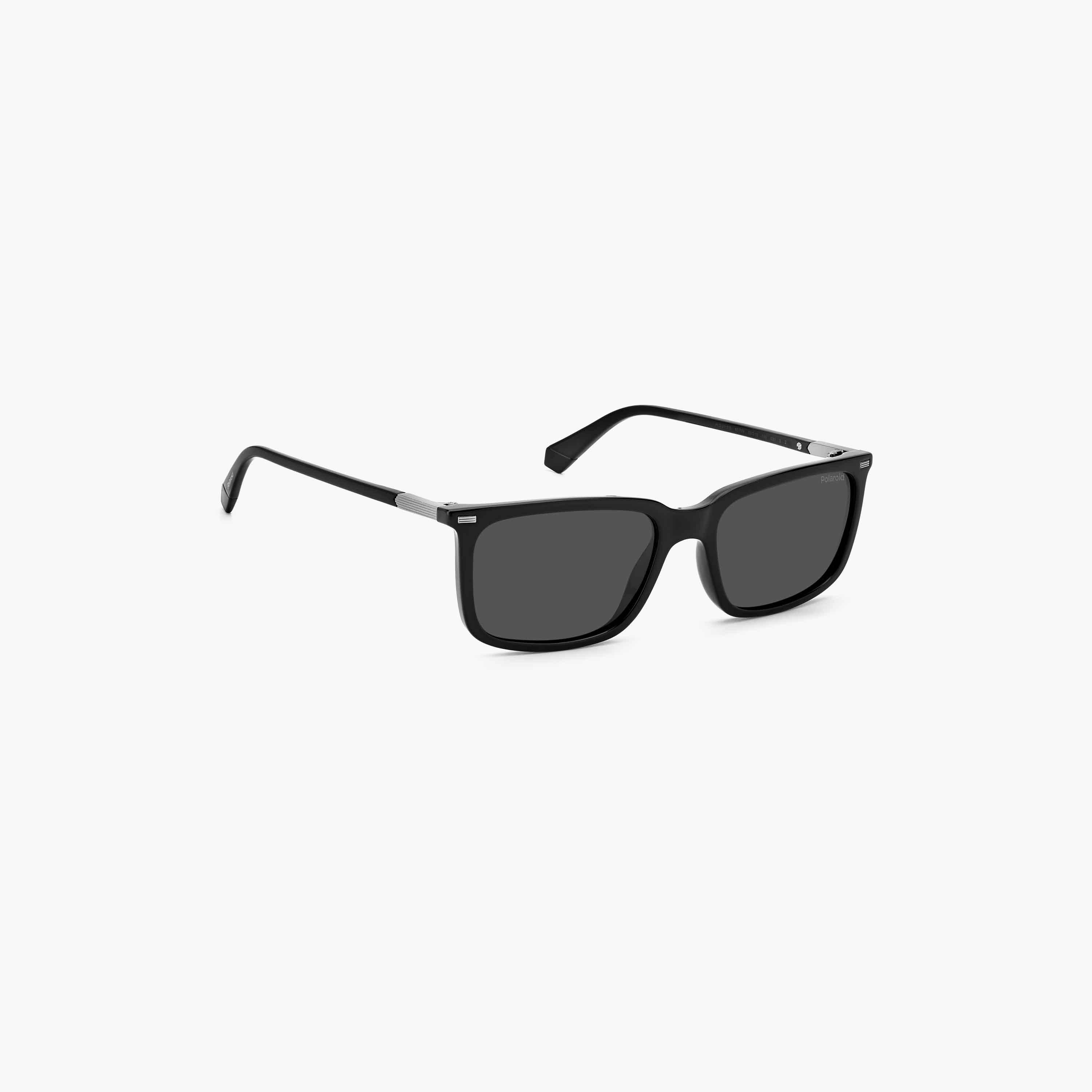 Polaroid Men's Polarized and UV Protected Grey Lens 55 mm Rectangular Sunglasses | 204303-girls-accessories-sunglasses-image-3