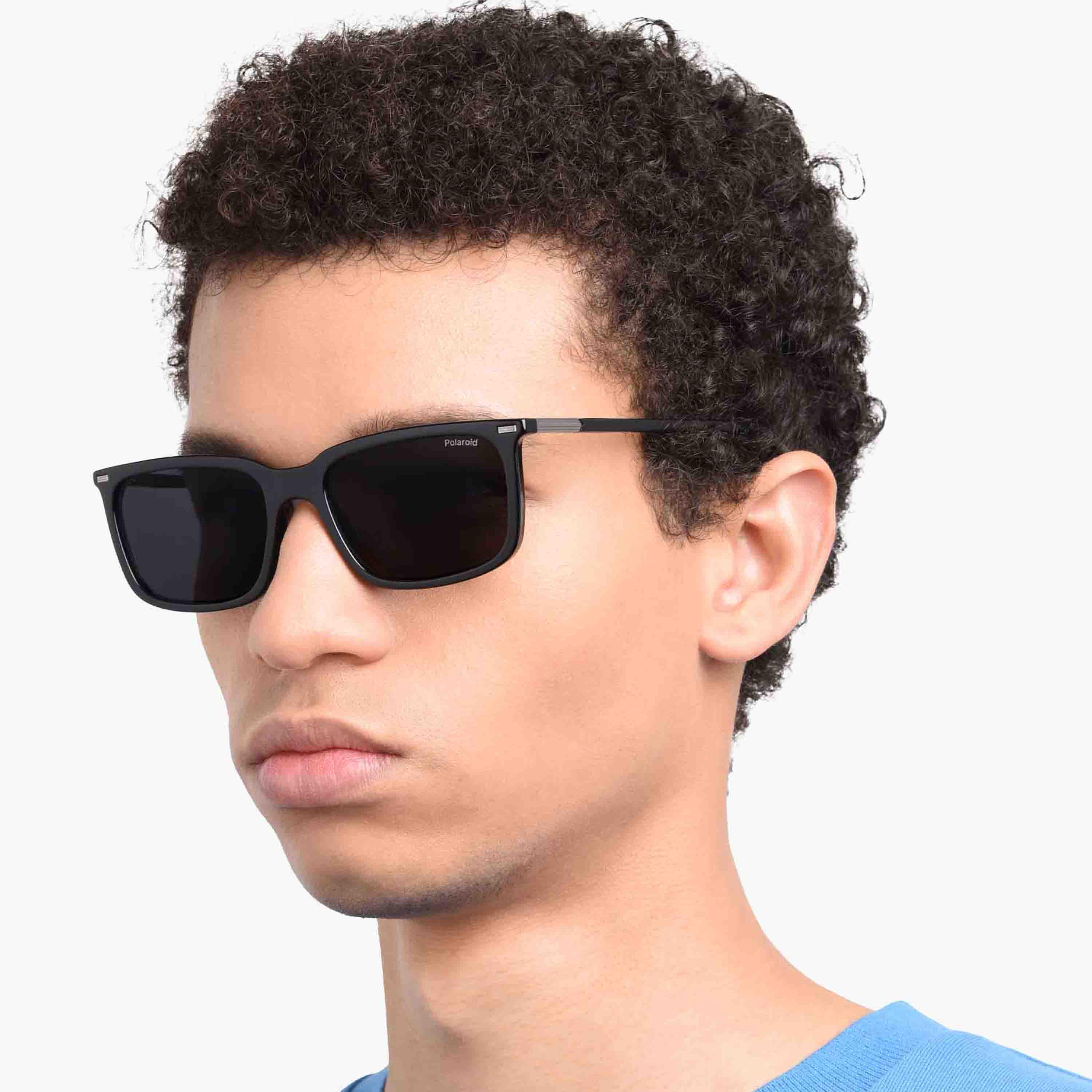 Polaroid Men's Polarized and UV Protected Grey Lens 55 mm Rectangular Sunglasses | 204303-girls-accessories-sunglasses-image-6