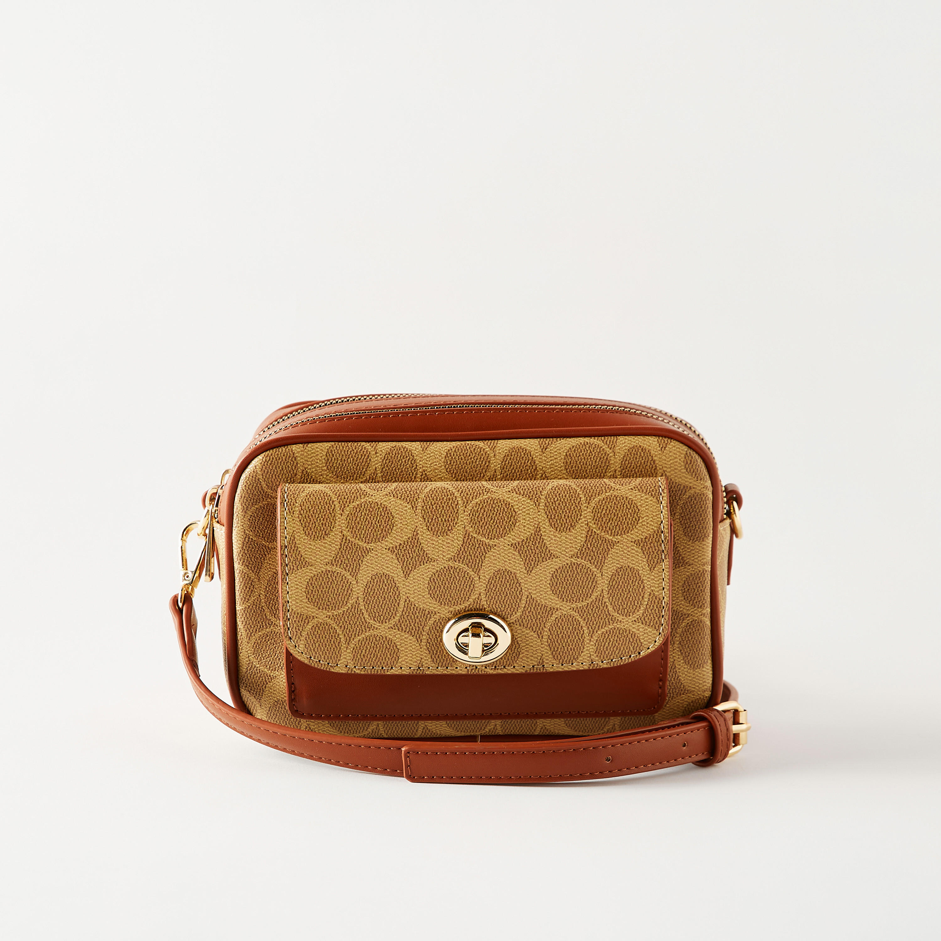 حقيبة كروس بطبعات من ساشا مع إغلاق بسحاب وإبزيم ملتوي-women-bagsandwallets-handbags-image-1