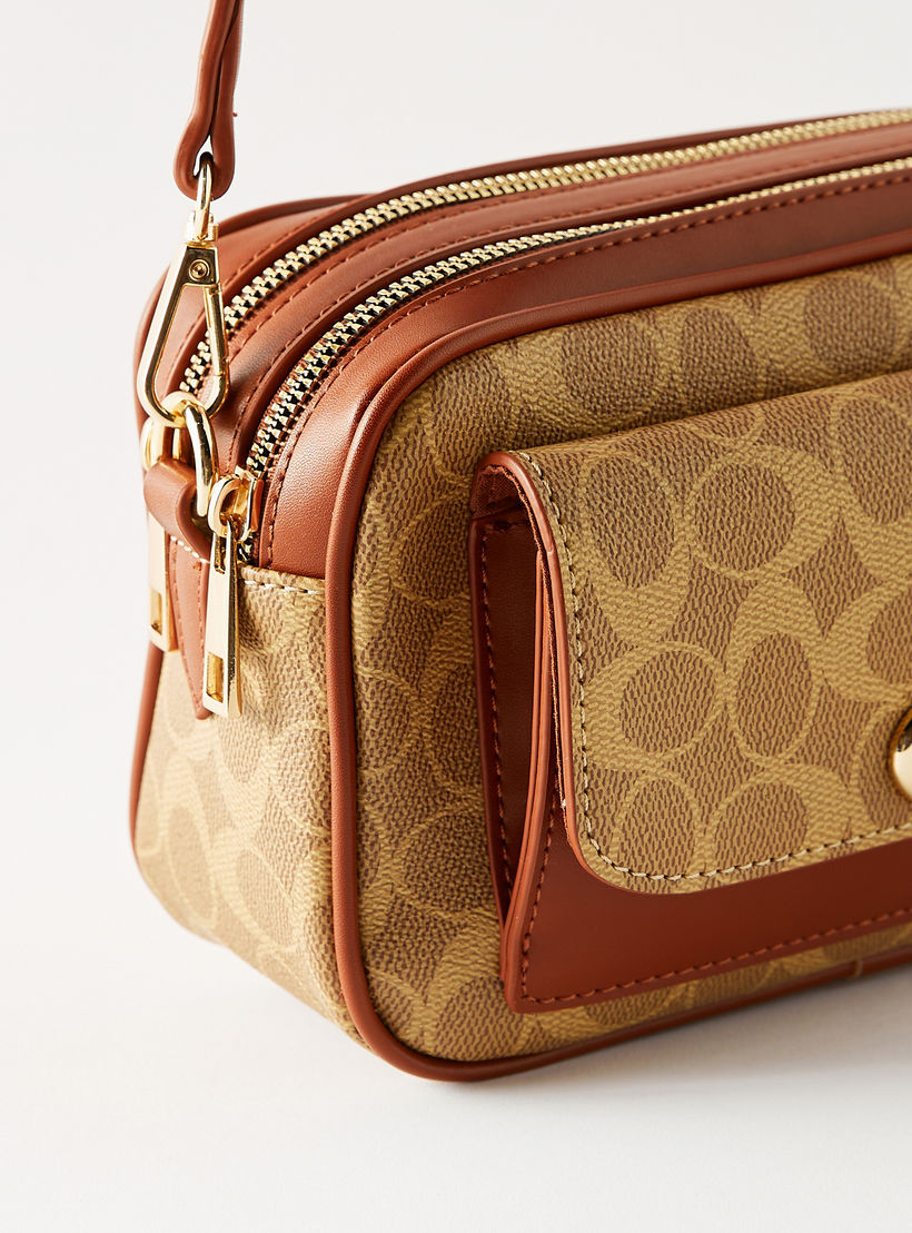 حقيبة كروس بطبعات من ساشا مع إغلاق بسحاب وإبزيم ملتوي-women-bagsandwallets-handbags-image-2