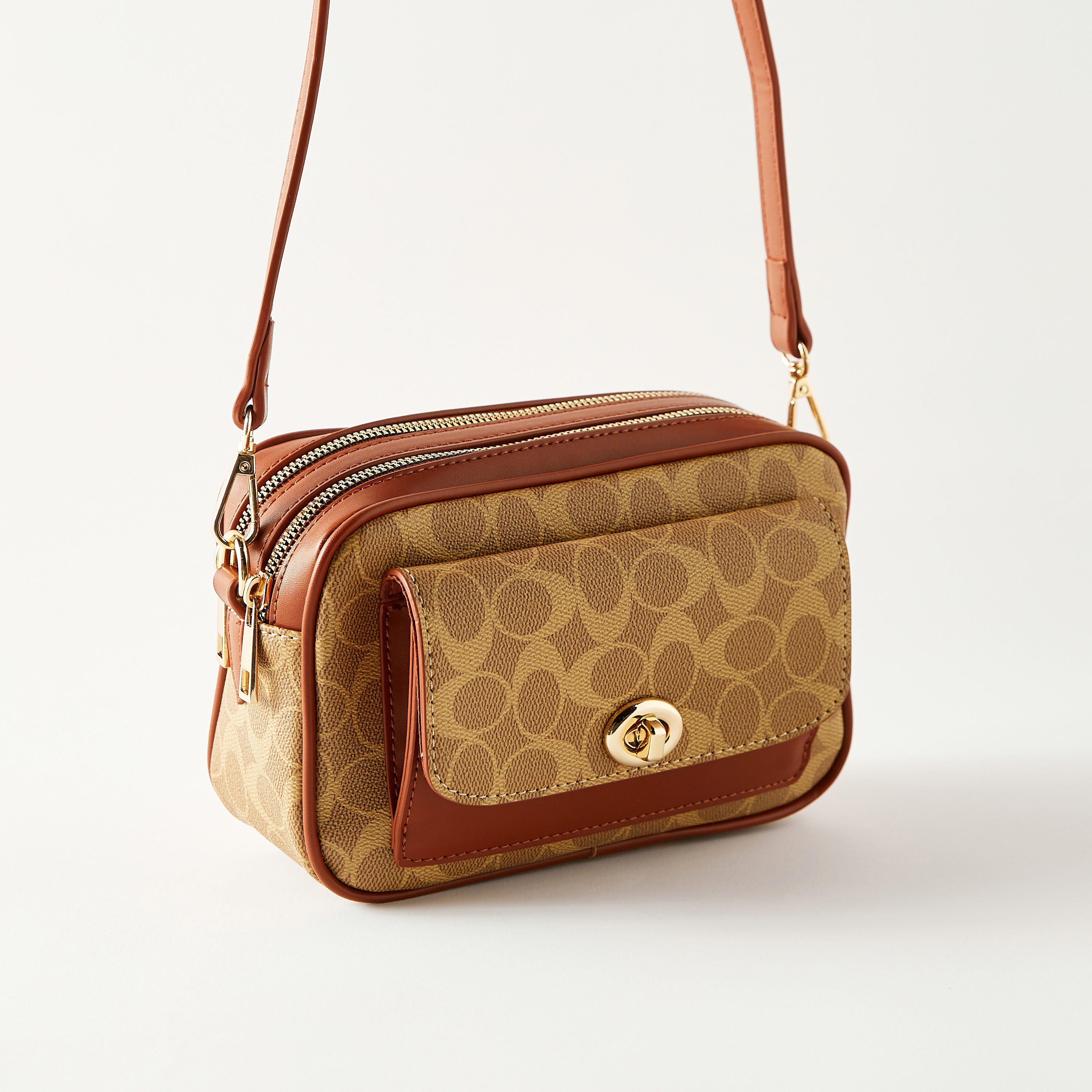حقيبة كروس بطبعات من ساشا مع إغلاق بسحاب وإبزيم ملتوي-women-bagsandwallets-handbags-image-3
