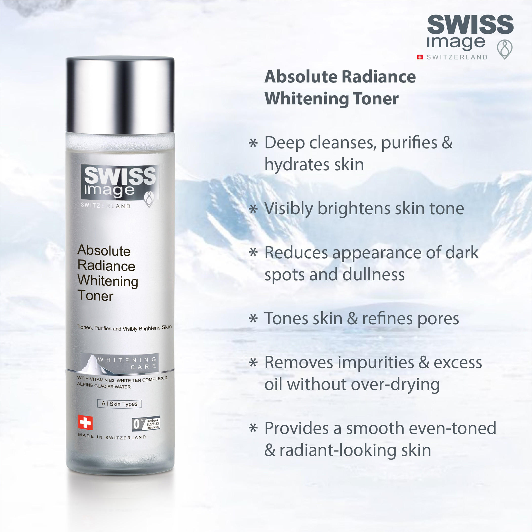 SWISS IMAGE Whitening Absolute Radiance Toner - 200 ml-beautyandpersonalcare-skin-cleansers-tonerandmists-image-4