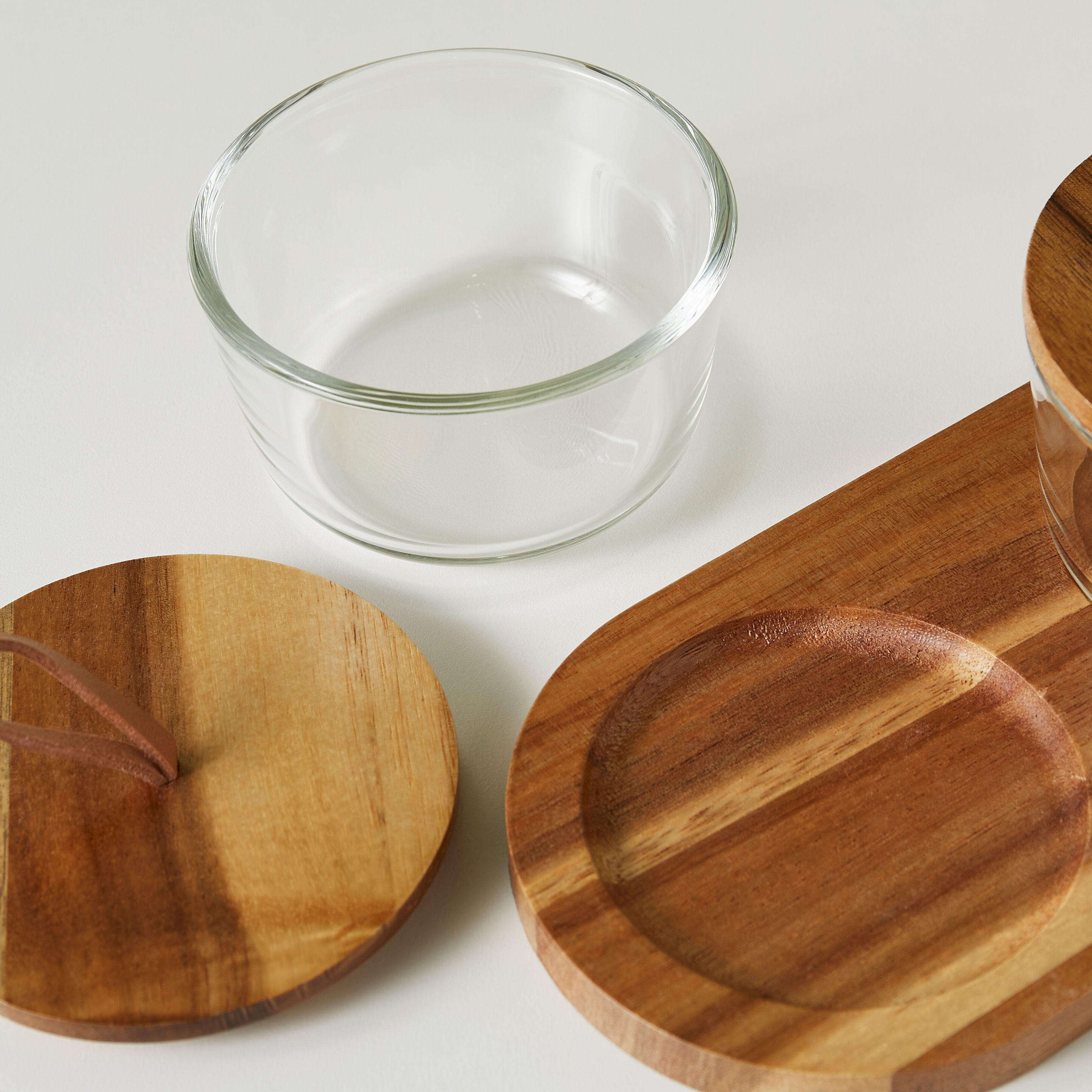 Round 2-Piece Glass Jar Set with Wooden Tray-household-dining-serveware-chipsanddip-image-5