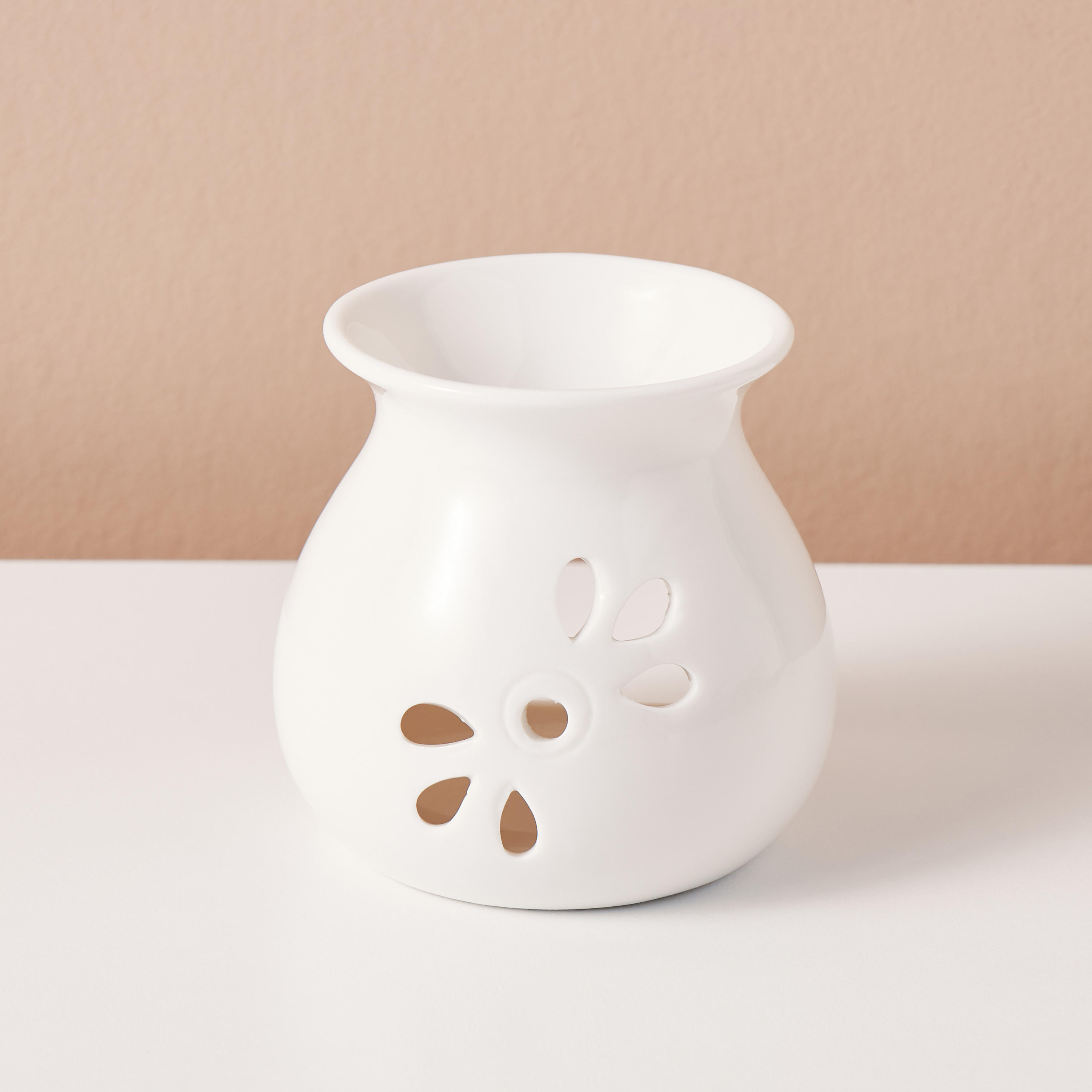 Essentials 3 Leaf Oil Burner - White-household-homefragrance-burners-image-2