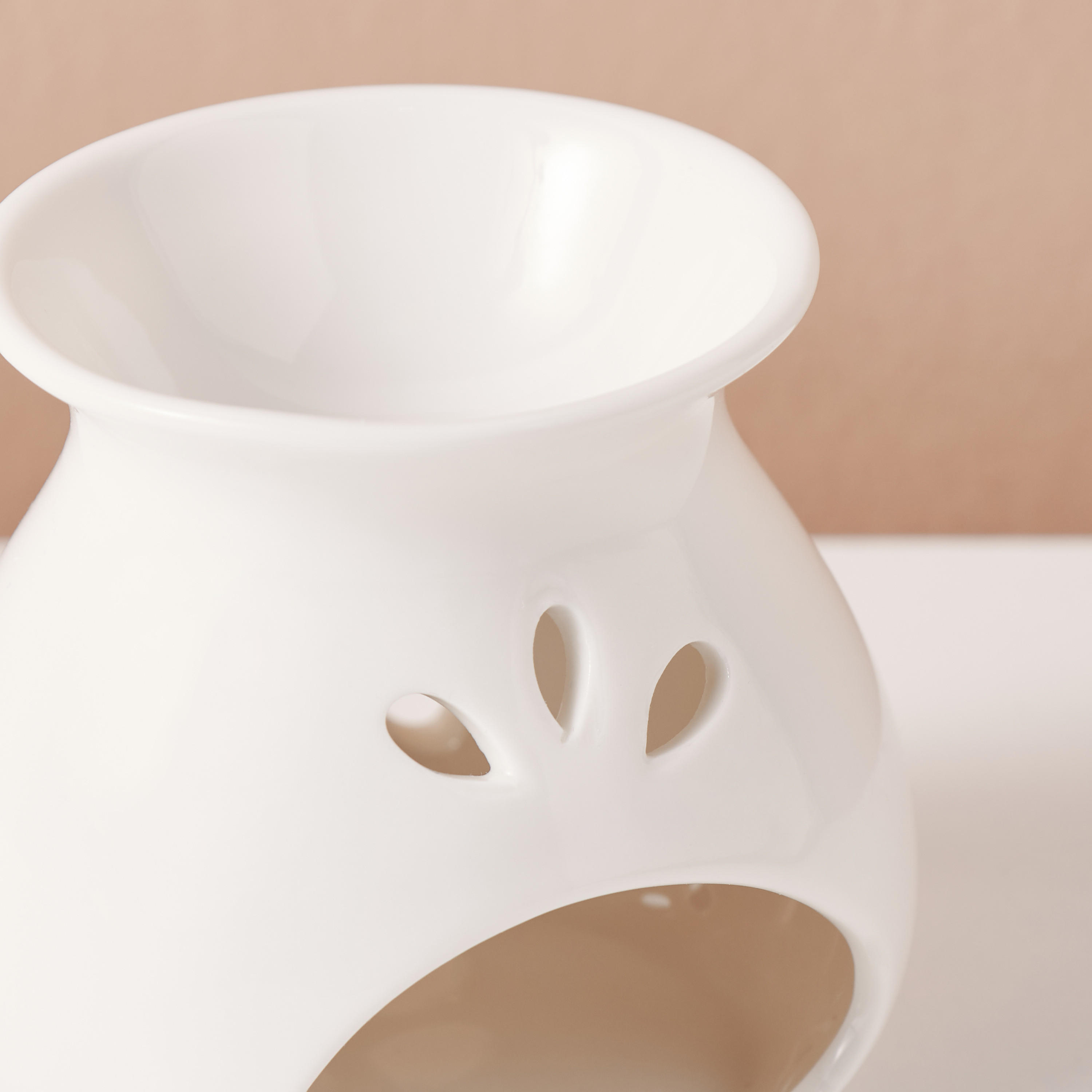 Essentials 3 Leaf Oil Burner - White-household-homefragrance-burners-image-4
