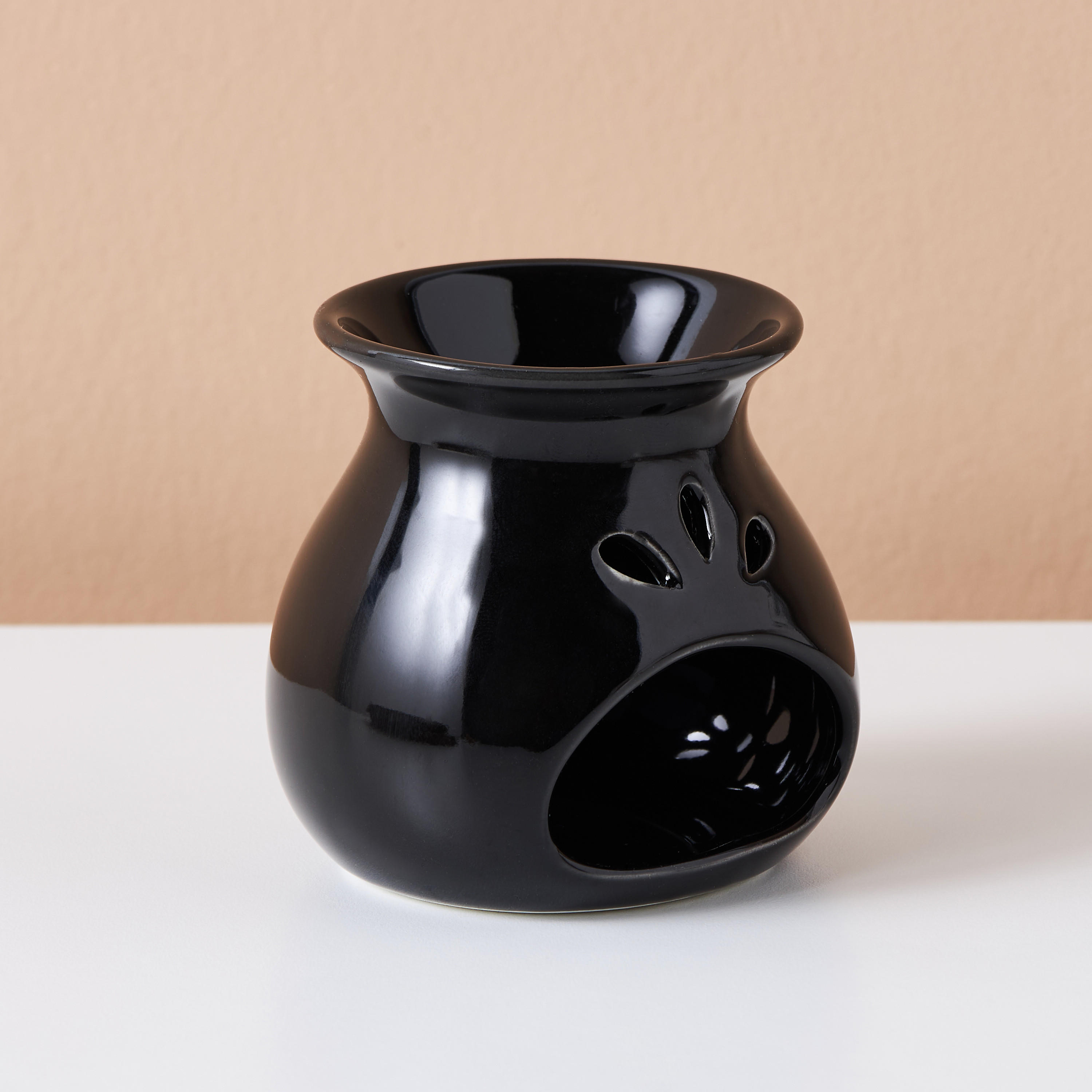 Essentials 3 Leaf Oil Burner - Black-household-homefragrance-burners-image-3