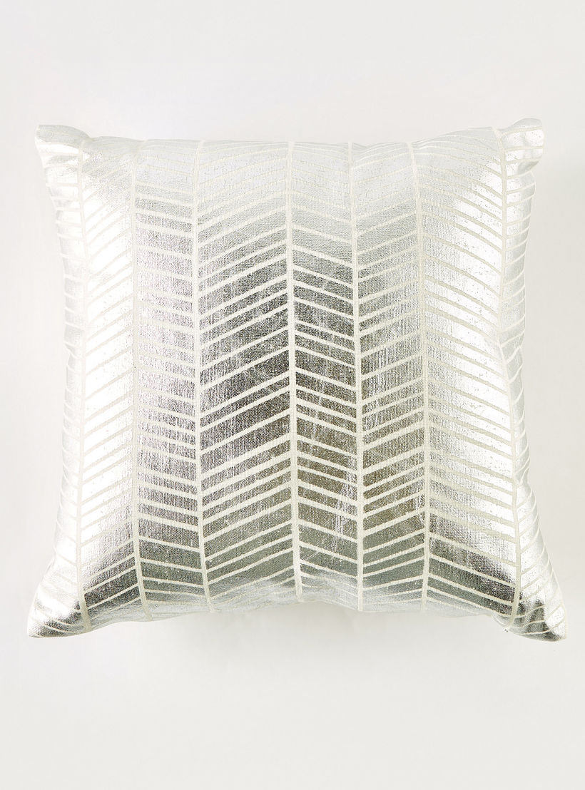 Foil Print Cushion Cover with Zip Closure - 45x45 cms-household-cushionsandthrows-cushioncovers-image-1