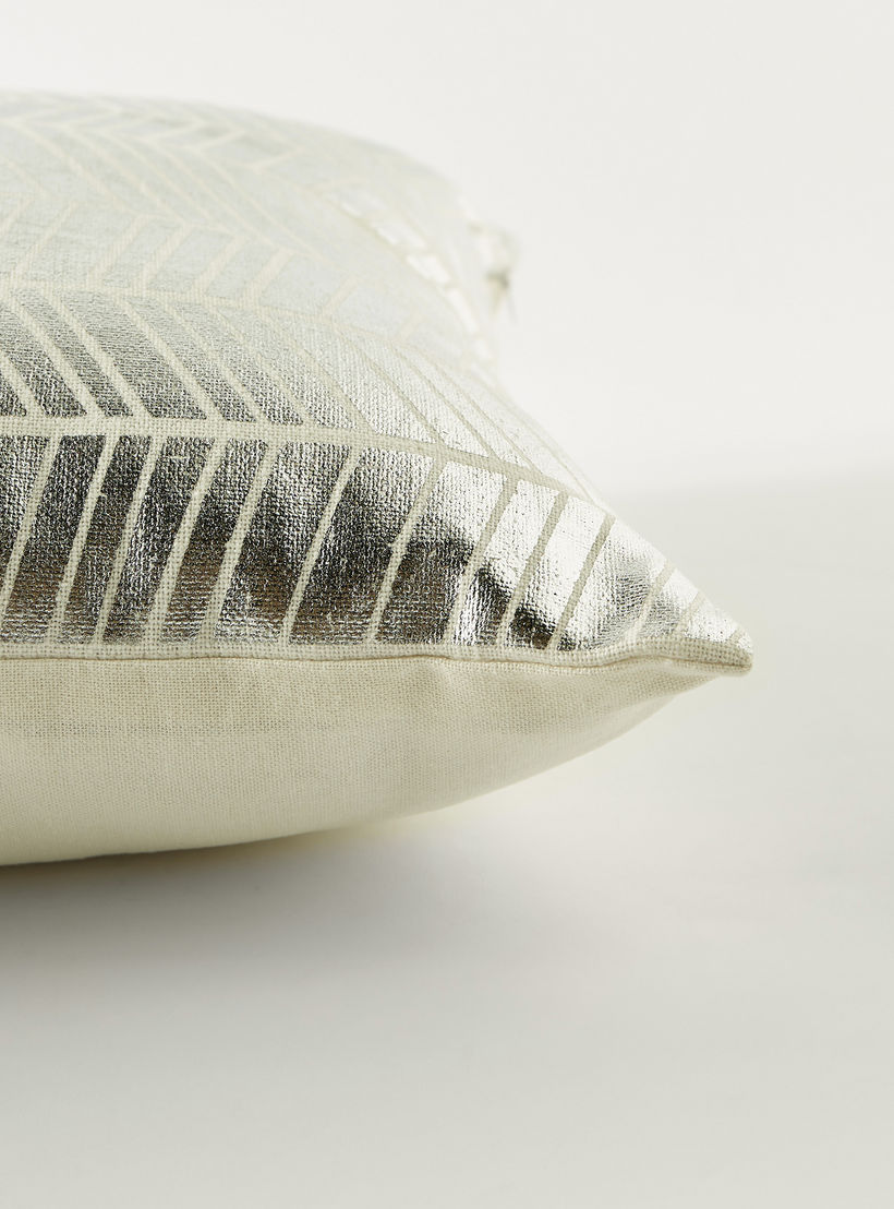 Foil Print Cushion Cover with Zip Closure - 45x45 cms-household-cushionsandthrows-cushioncovers-image-2