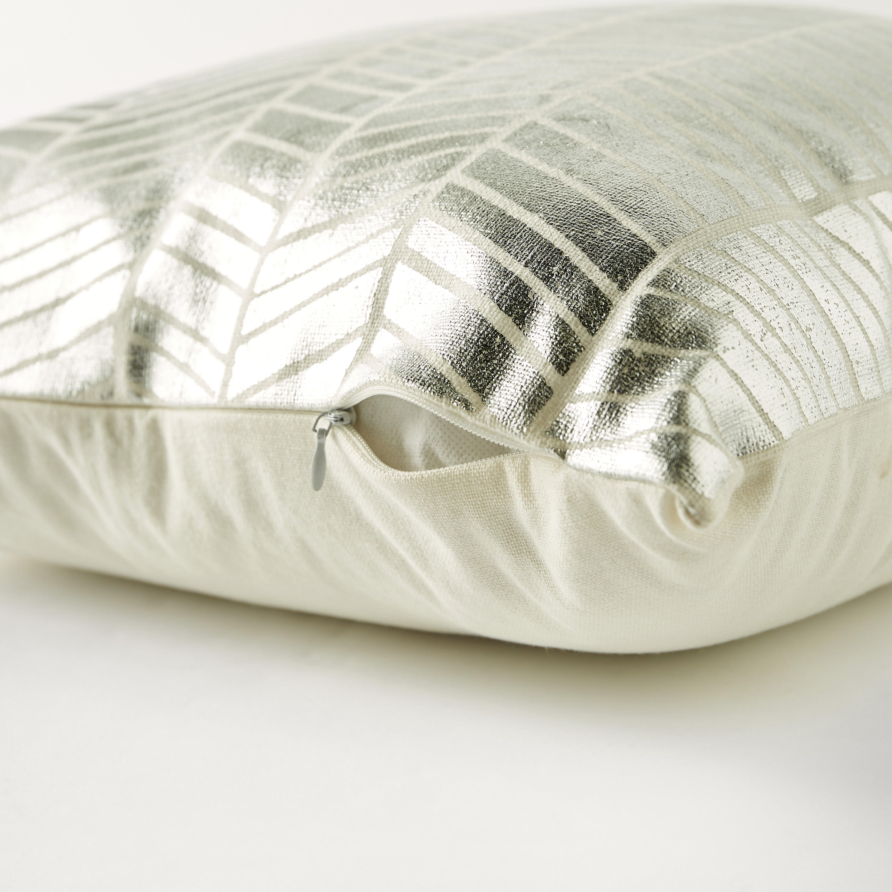 Foil Print Cushion Cover with Zip Closure - 45x45 cms-household-cushionsandthrows-cushioncovers-image-3