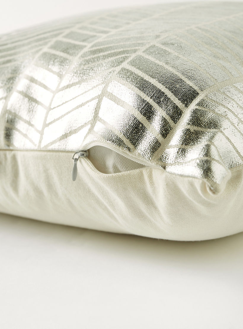 Foil Print Cushion Cover with Zip Closure - 45x45 cms-household-cushionsandthrows-cushioncovers-image-3