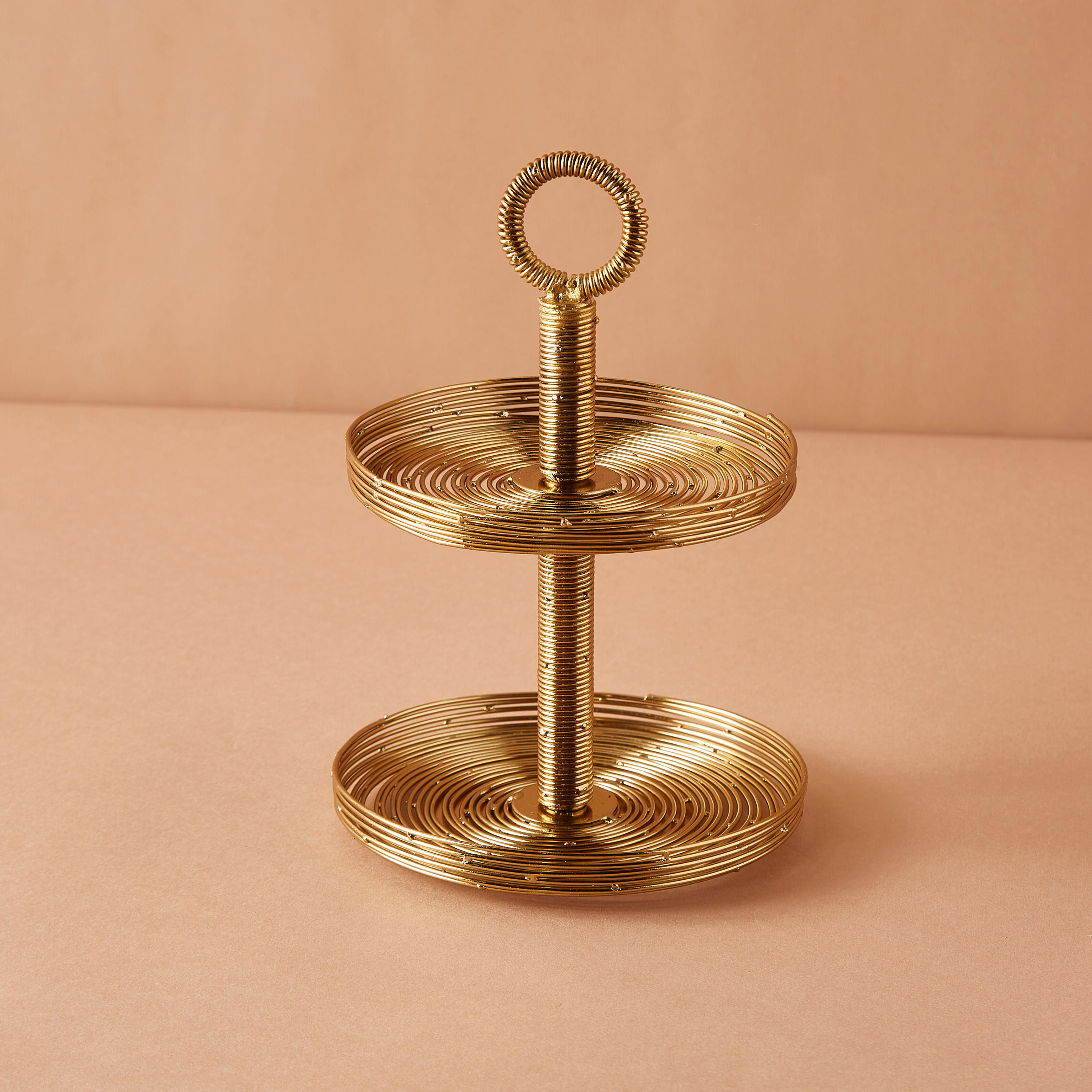 Metallic 2-Tier Decorative Cake Stand-household-dining-serveware-cakestands-image-2