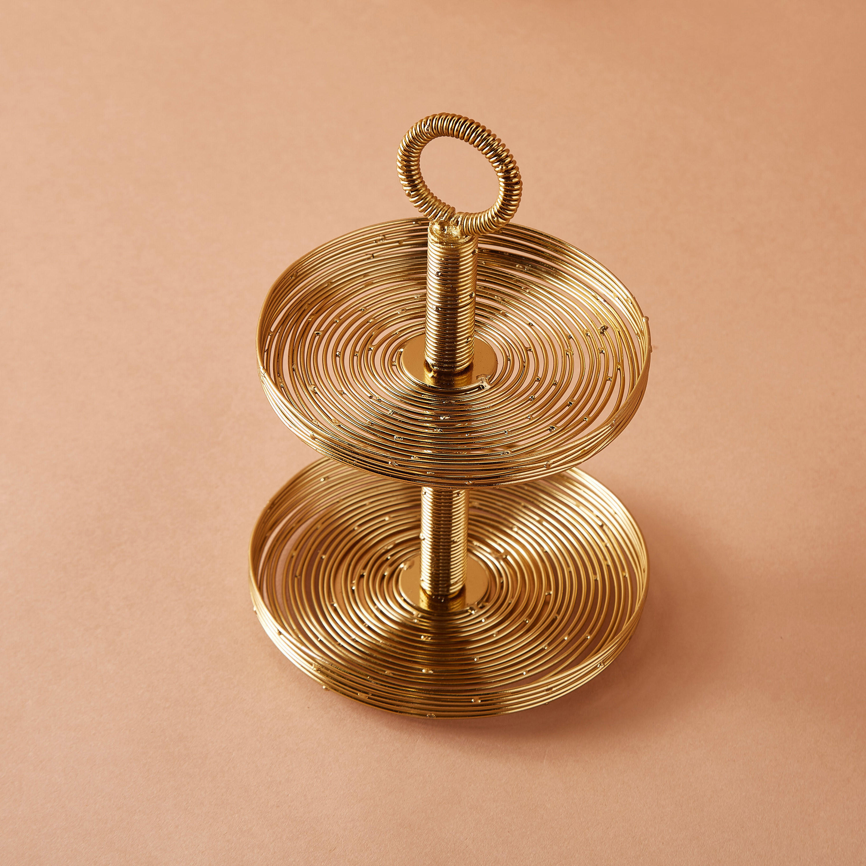 Metallic 2-Tier Decorative Cake Stand-household-dining-serveware-cakestands-image-3
