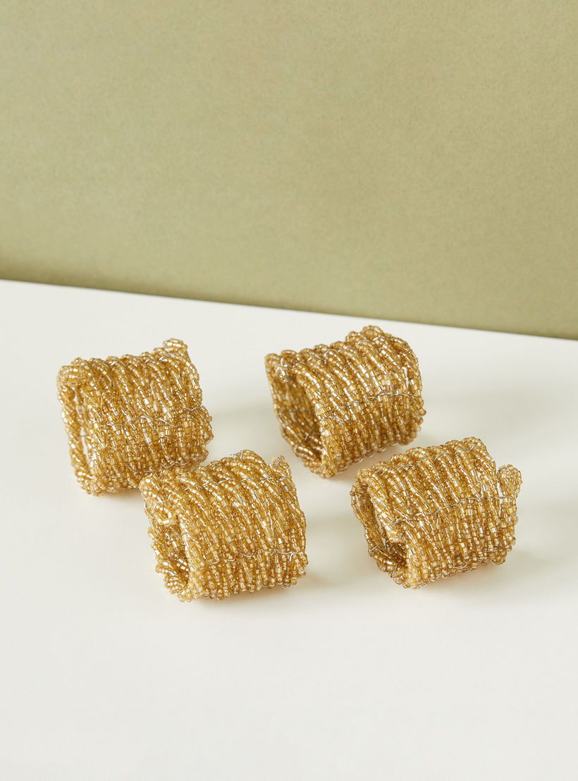 Embellished Napkin Ring - Set of 4-household-kitchen-kitchentoolsandutensils-image-2