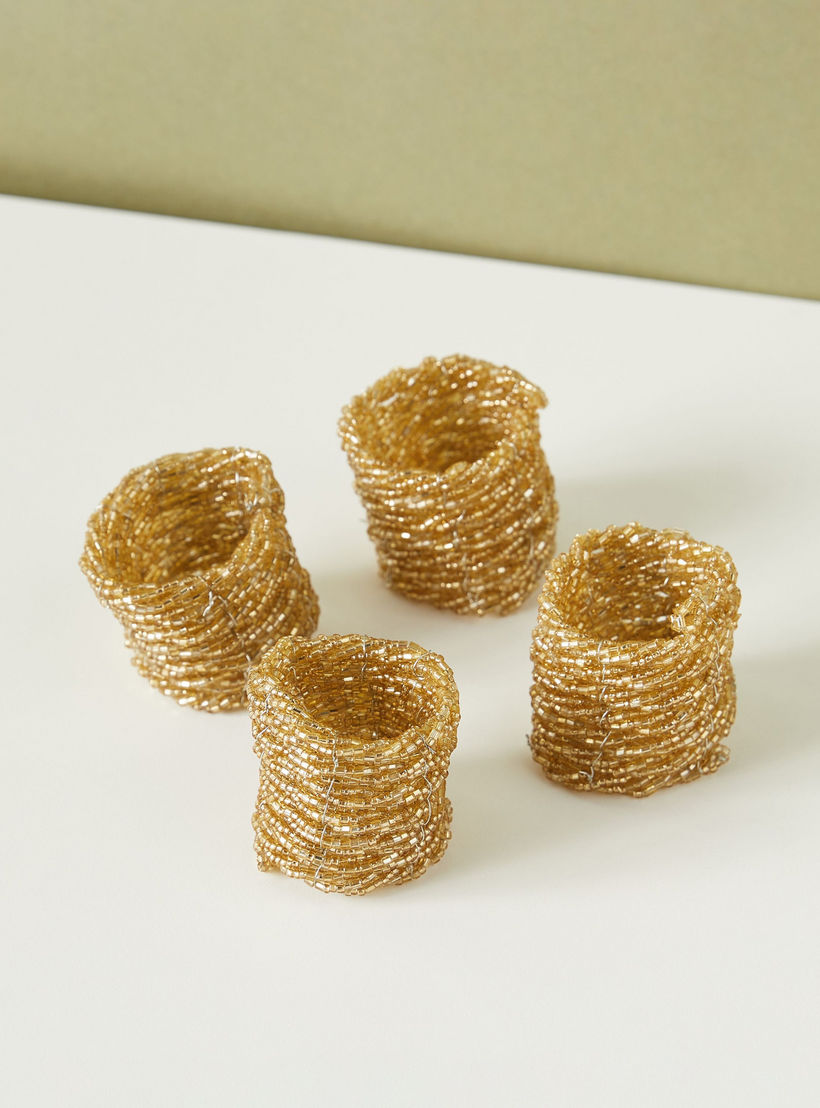 Embellished Napkin Ring - Set of 4-household-kitchen-kitchentoolsandutensils-image-3