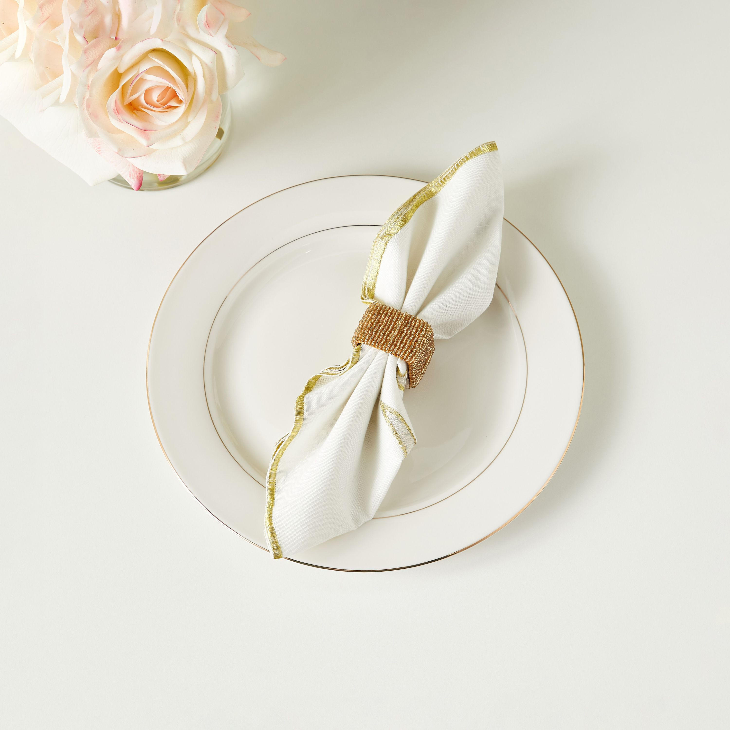 حلقات مناديل سفرة مزيّنة - طقم من 4 قطع-household-kitchen-kitchentoolsandutensils-image-1