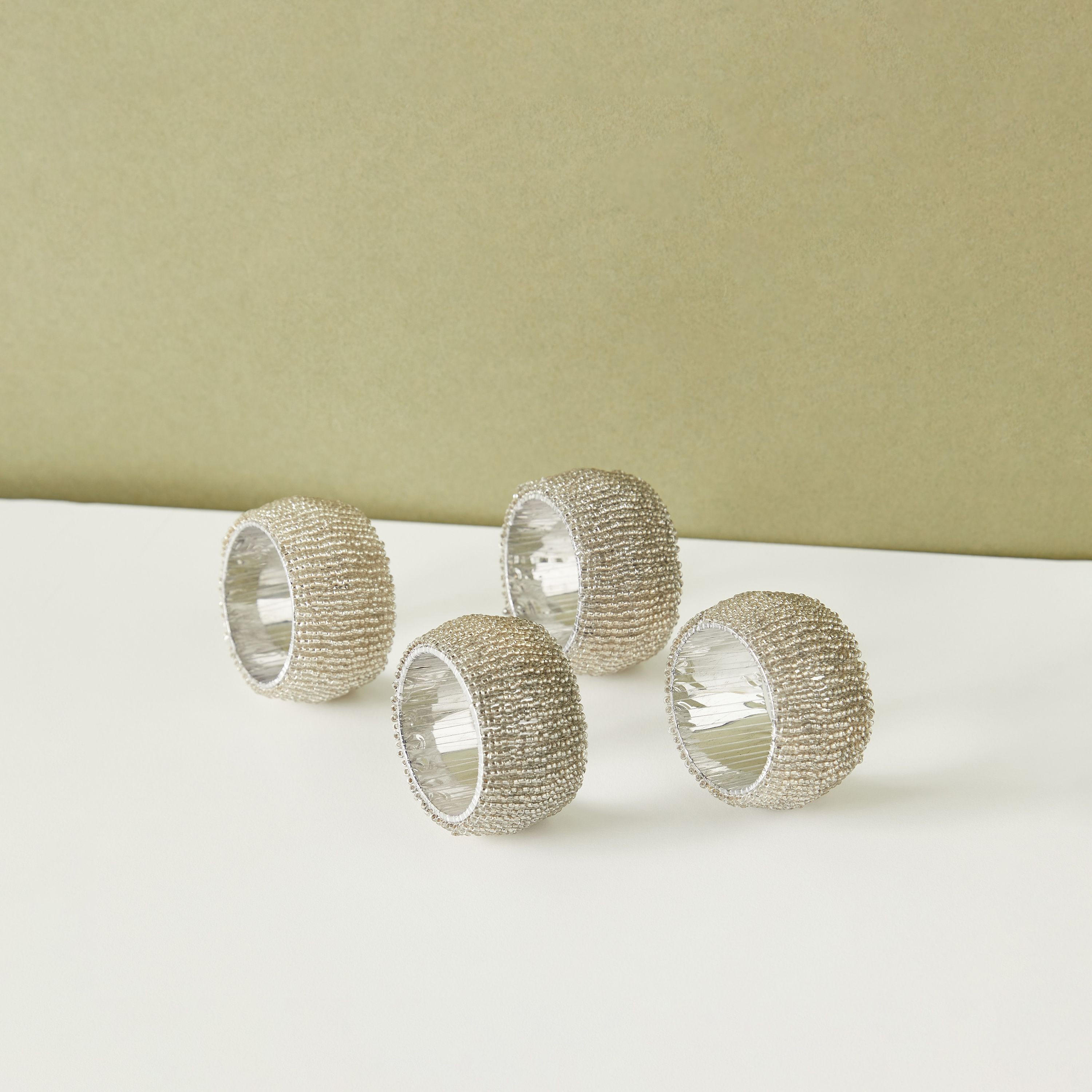 Beaded Napkin Ring - Set of 4-household-kitchen-kitchentoolsandutensils-image-2