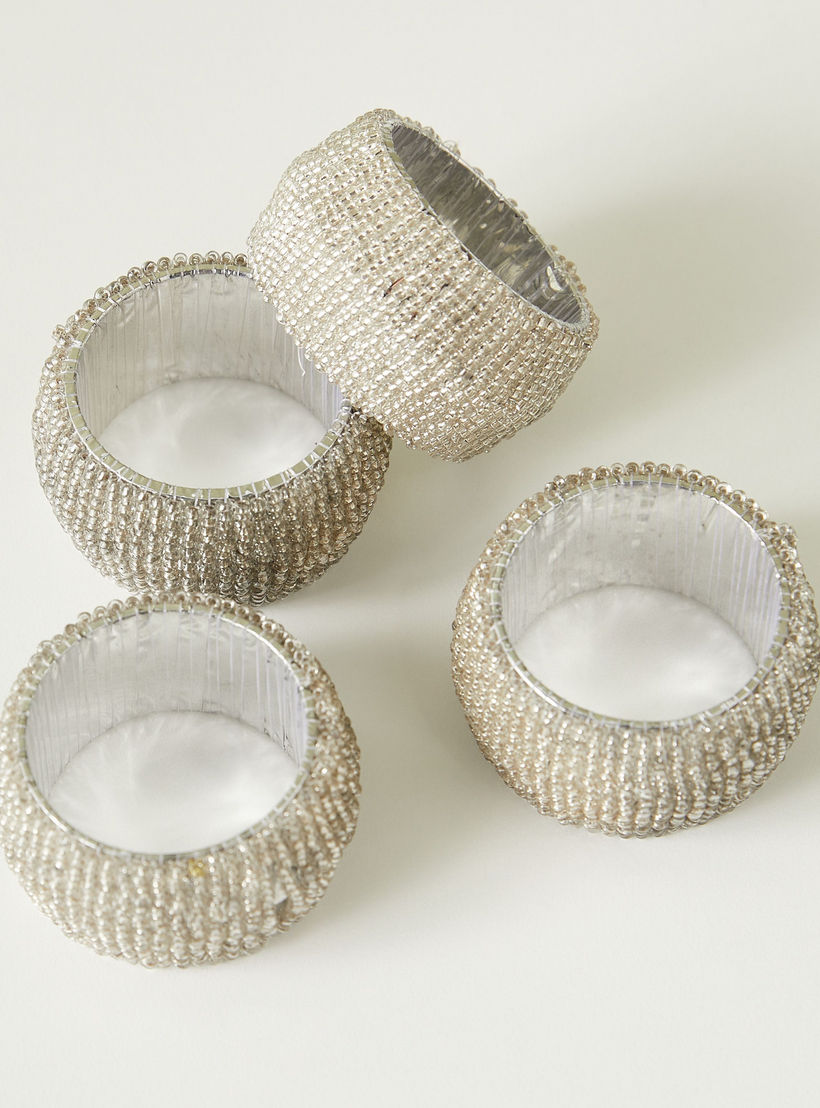 Beaded Napkin Ring - Set of 4-household-kitchen-kitchentoolsandutensils-image-4
