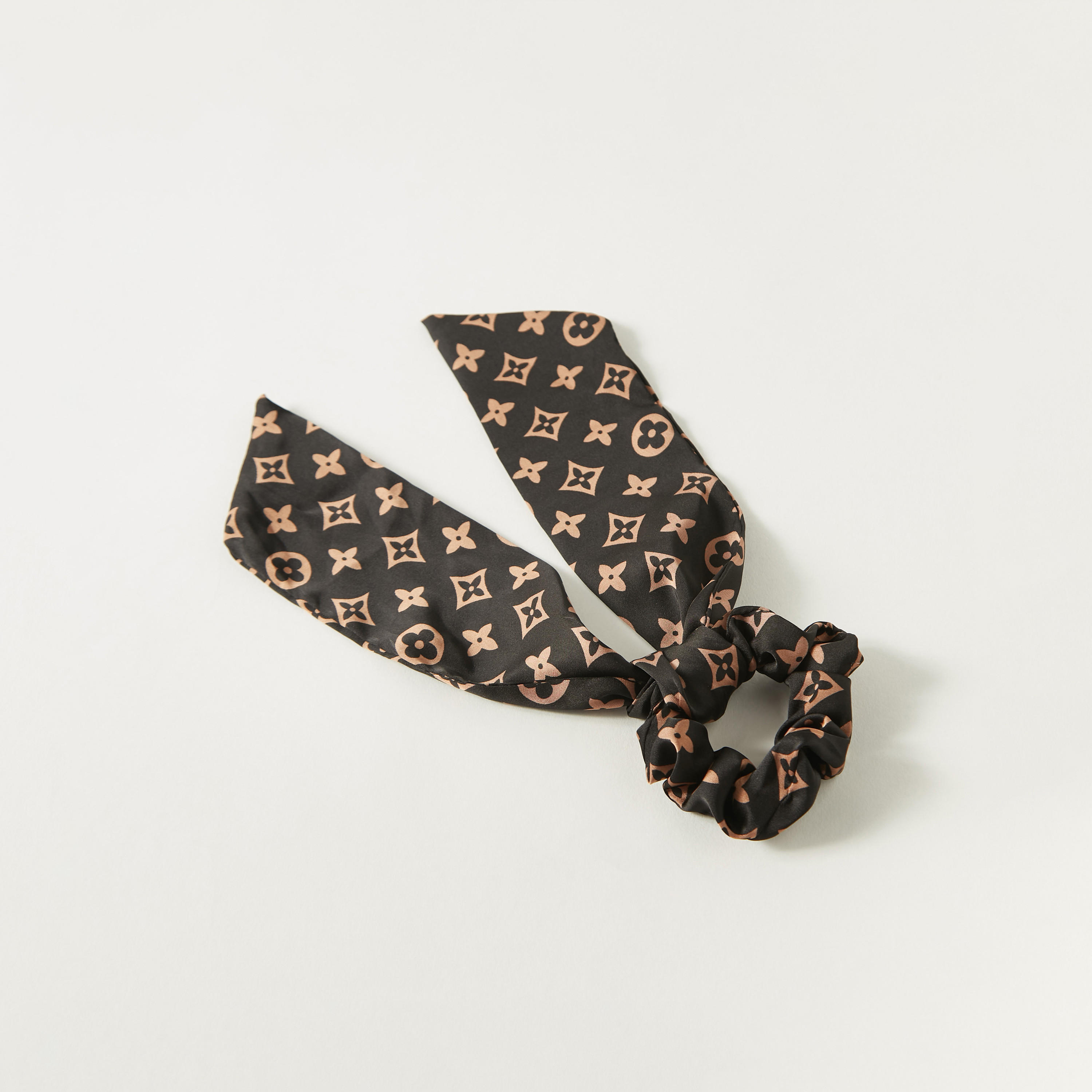 Printed Scrunchie with Knot Detail-women-hairaccessories-scrunchies-image-2