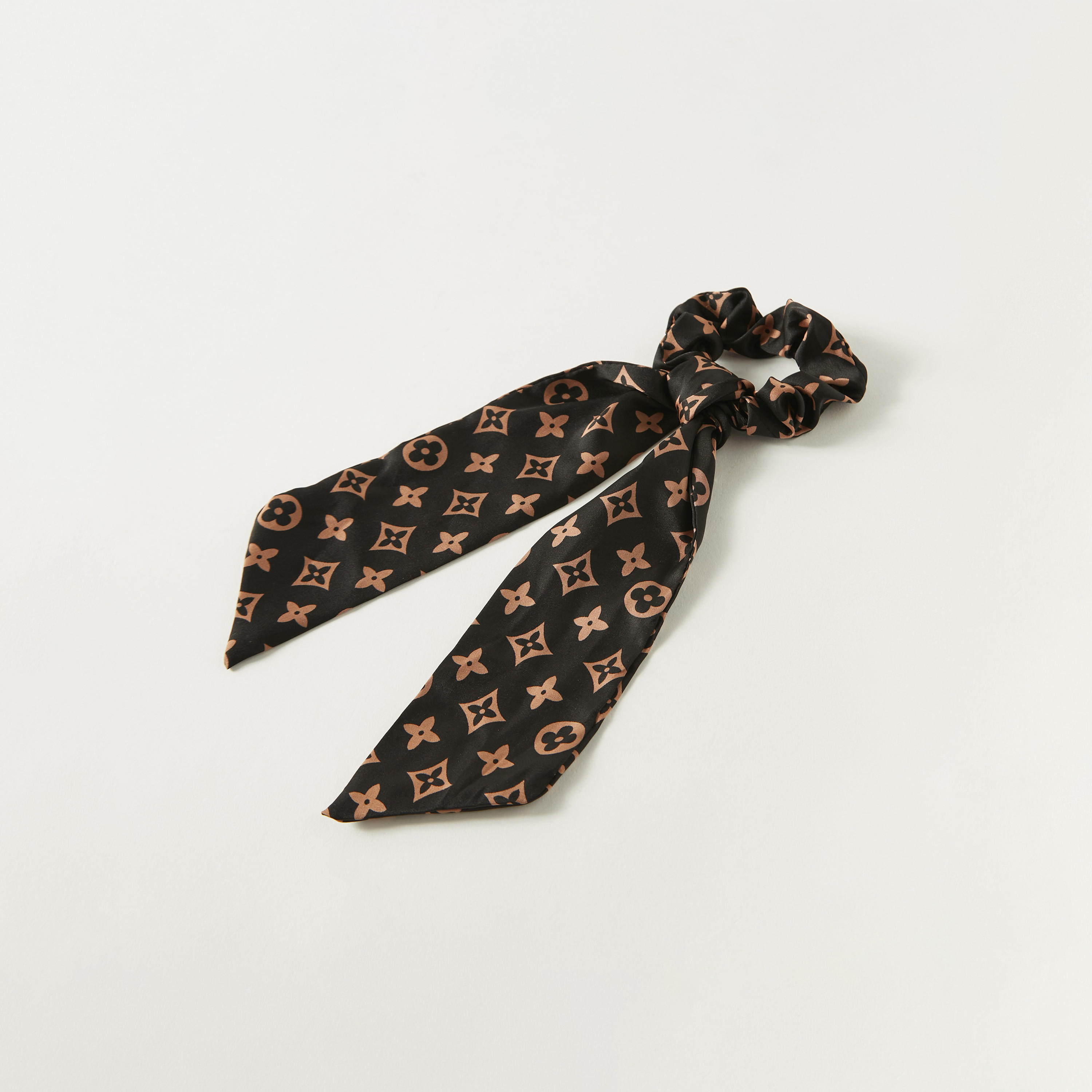Printed Scrunchie with Knot Detail-women-hairaccessories-scrunchies-image-3