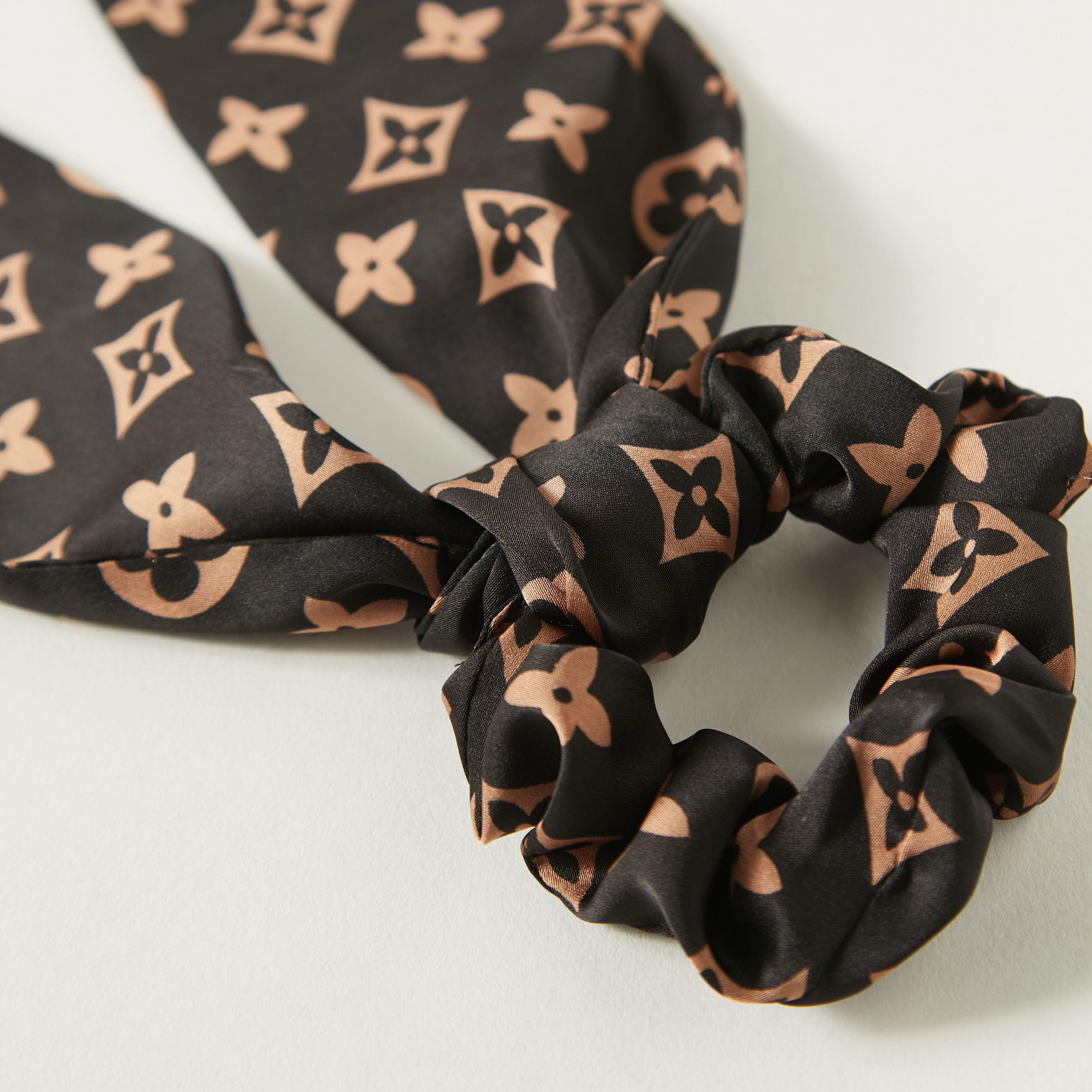 Printed Scrunchie with Knot Detail-women-hairaccessories-scrunchies-image-4