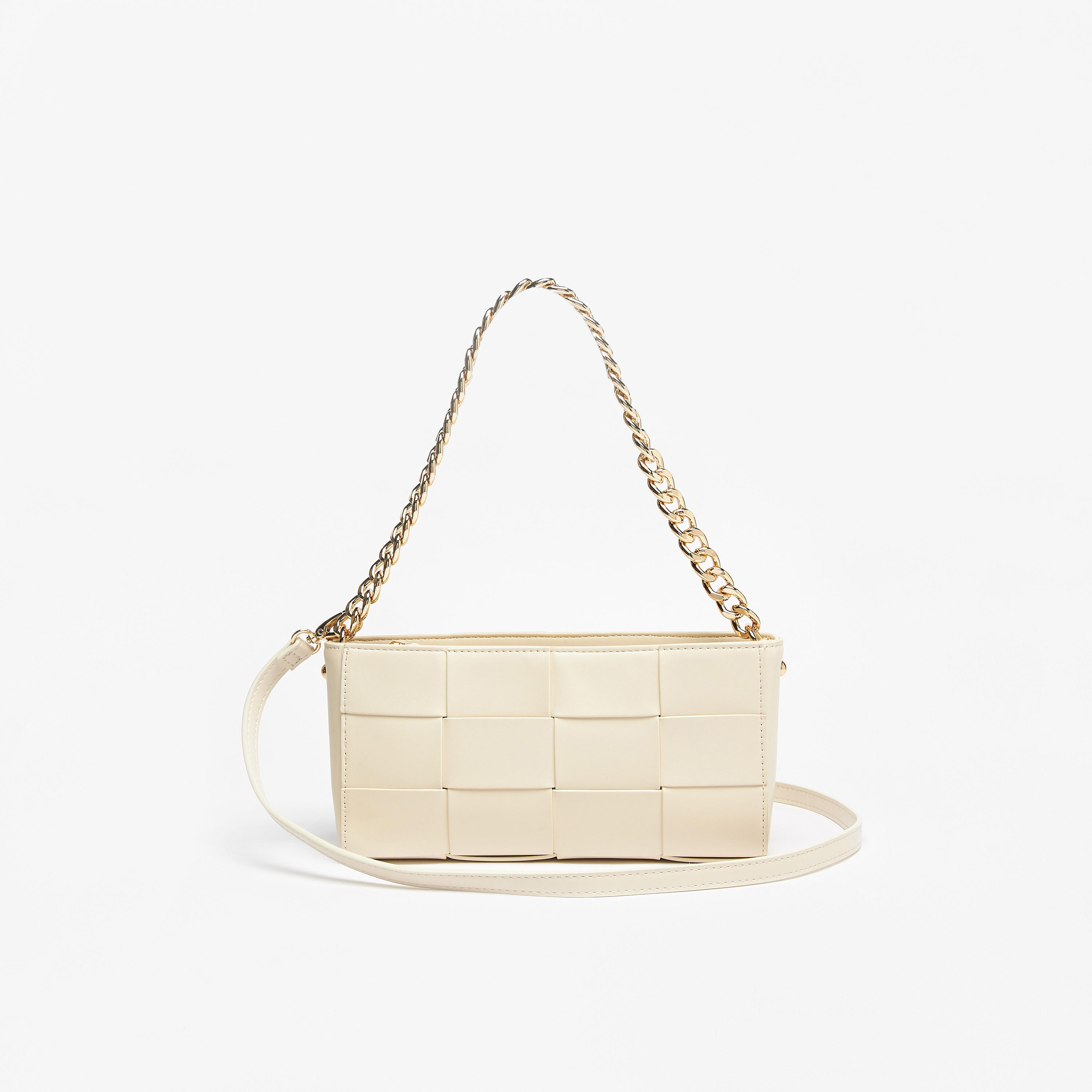 Celeste Weave Textured Shoulder Bag with Chain Strap-women-bagsandwallets-handbags-image-8