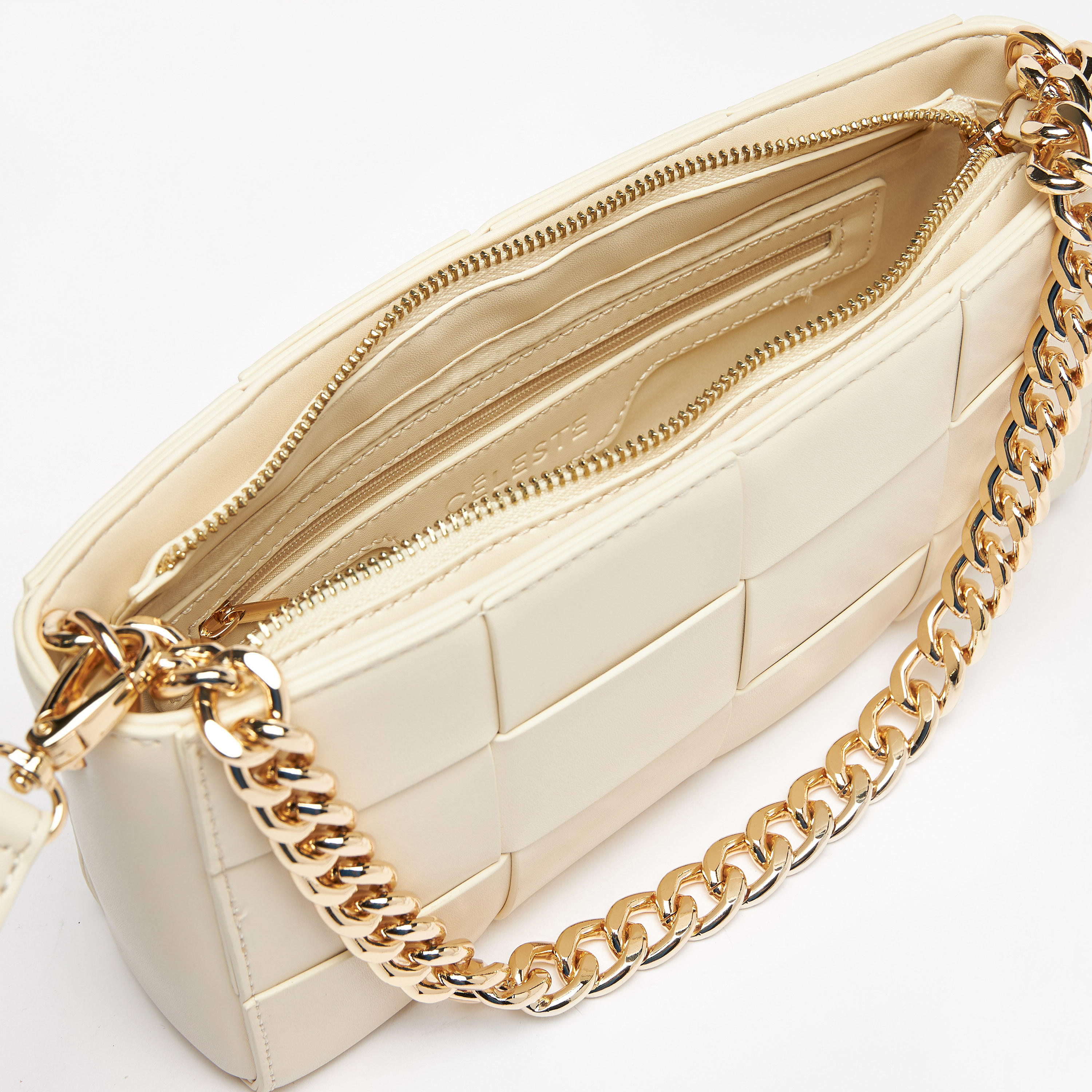 Celeste Weave Textured Shoulder Bag with Chain Strap-women-bagsandwallets-handbags-image-12