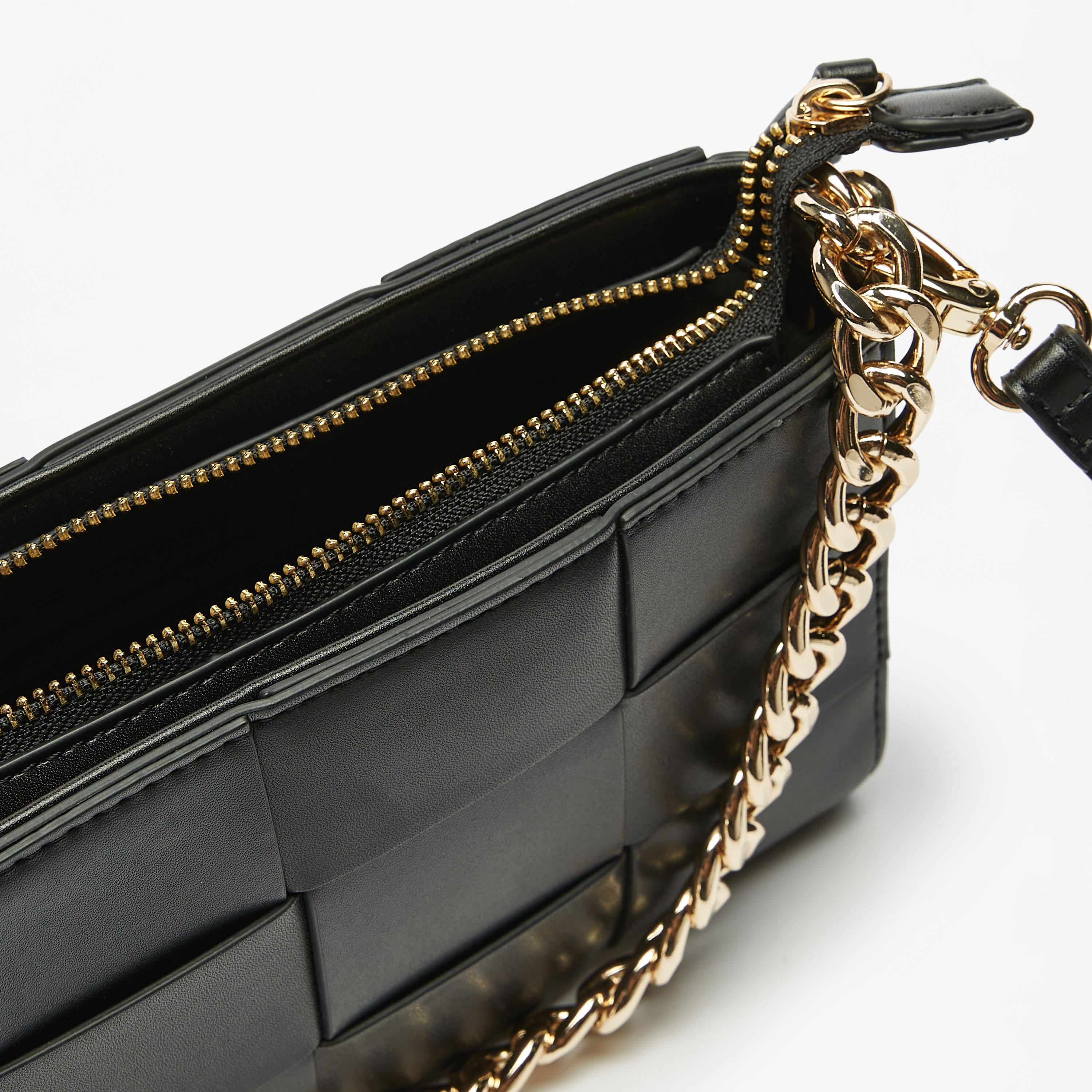 Celeste Weave Textured Shoulder Bag with Chain Strap-women-bagsandwallets-handbags-image-6