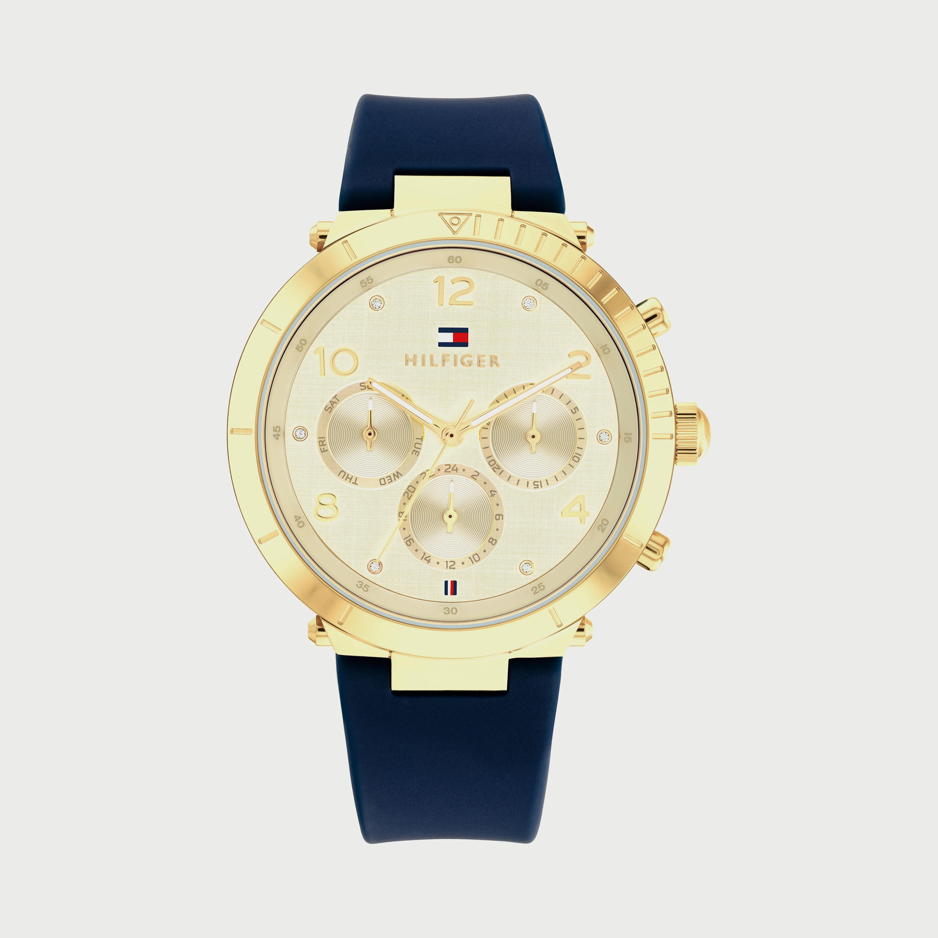 Tommy Hilfiger Women's 38 MM Blue Chronograph Silicone Strap Watch -1782491-women-watchesandjewellery-watches-image-1