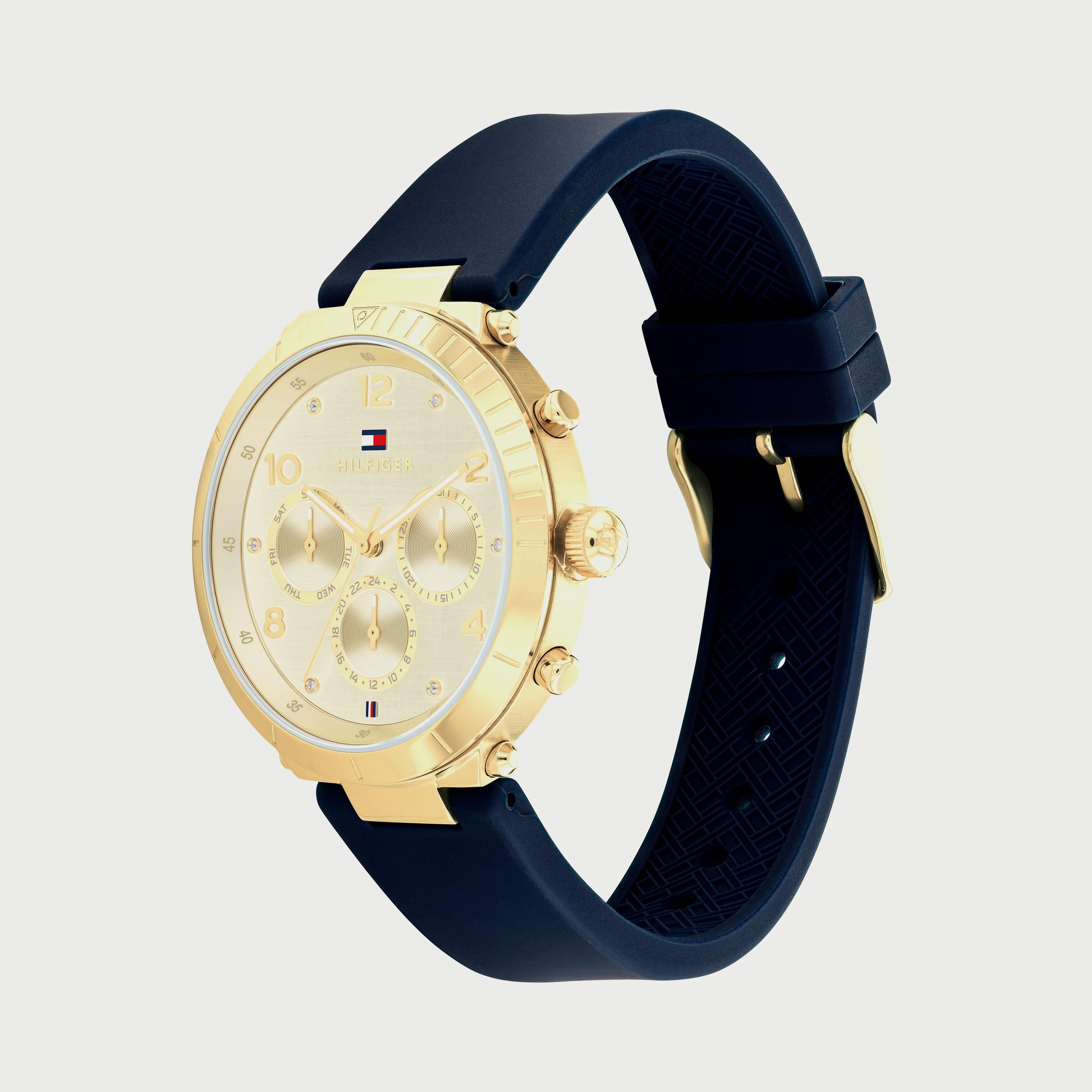 Tommy Hilfiger Women's 38 MM Blue Chronograph Silicone Strap Watch -1782491-women-watchesandjewellery-watches-image-2