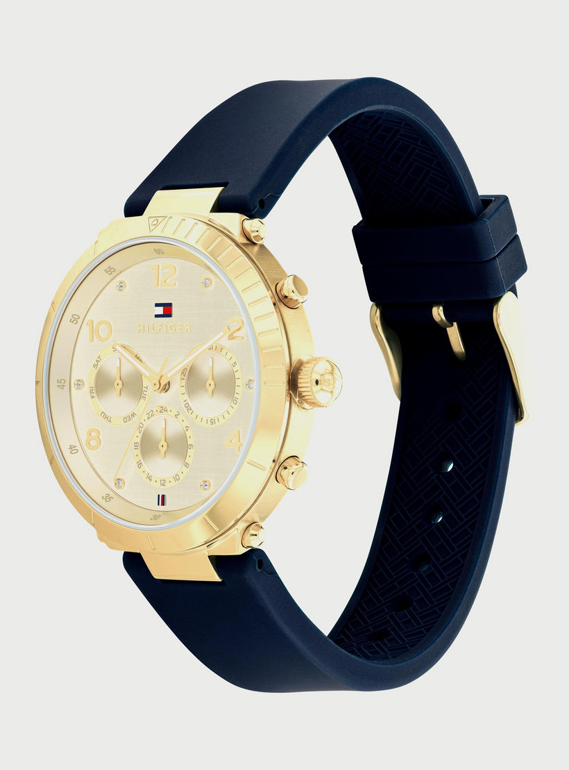 Tommy Hilfiger Women's 38 MM Blue Chronograph Silicone Strap Watch -1782491-women-watchesandjewellery-watches-image-2
