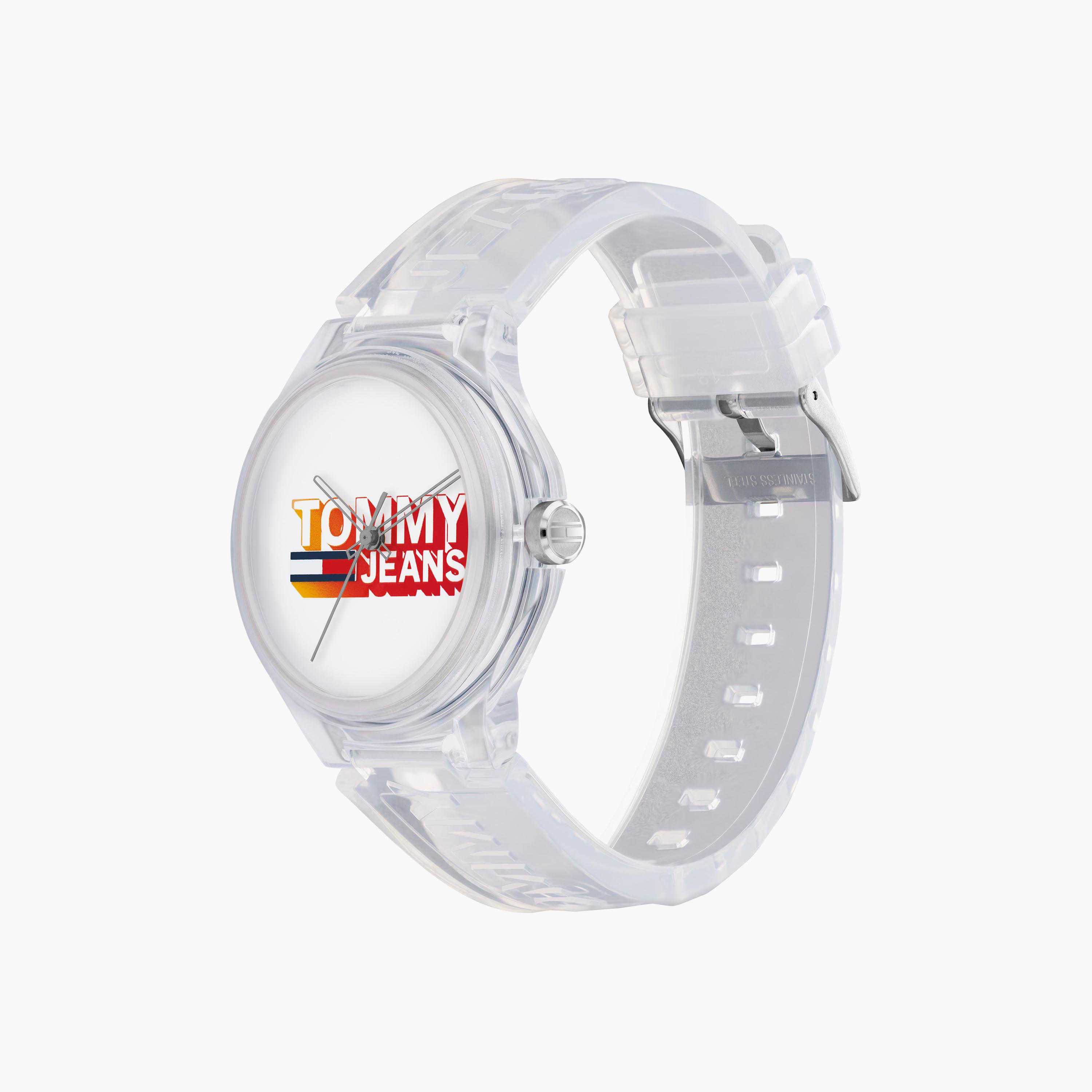 Tommy Hilfiger Unisex 41 MM Transparent Analog Silicone Strap Watch - 1720027-men-watchesandjewellery-watches-image-2