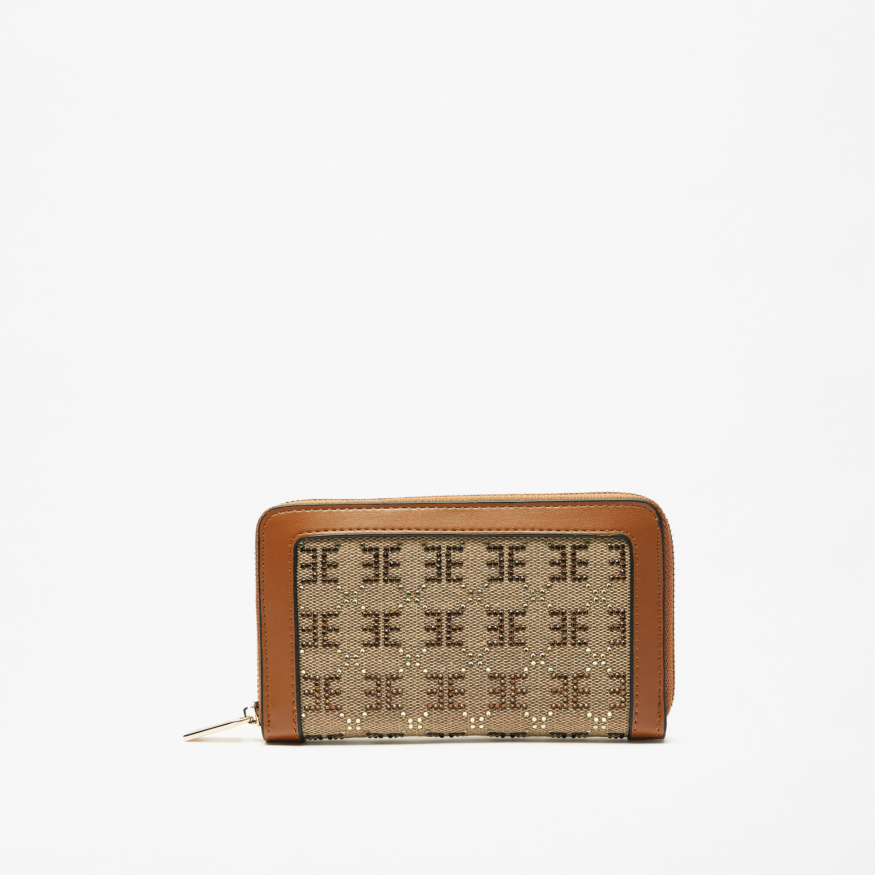 Elle Embellished Zip Around Wallet-women-bagsandwallets-wallets-image-1