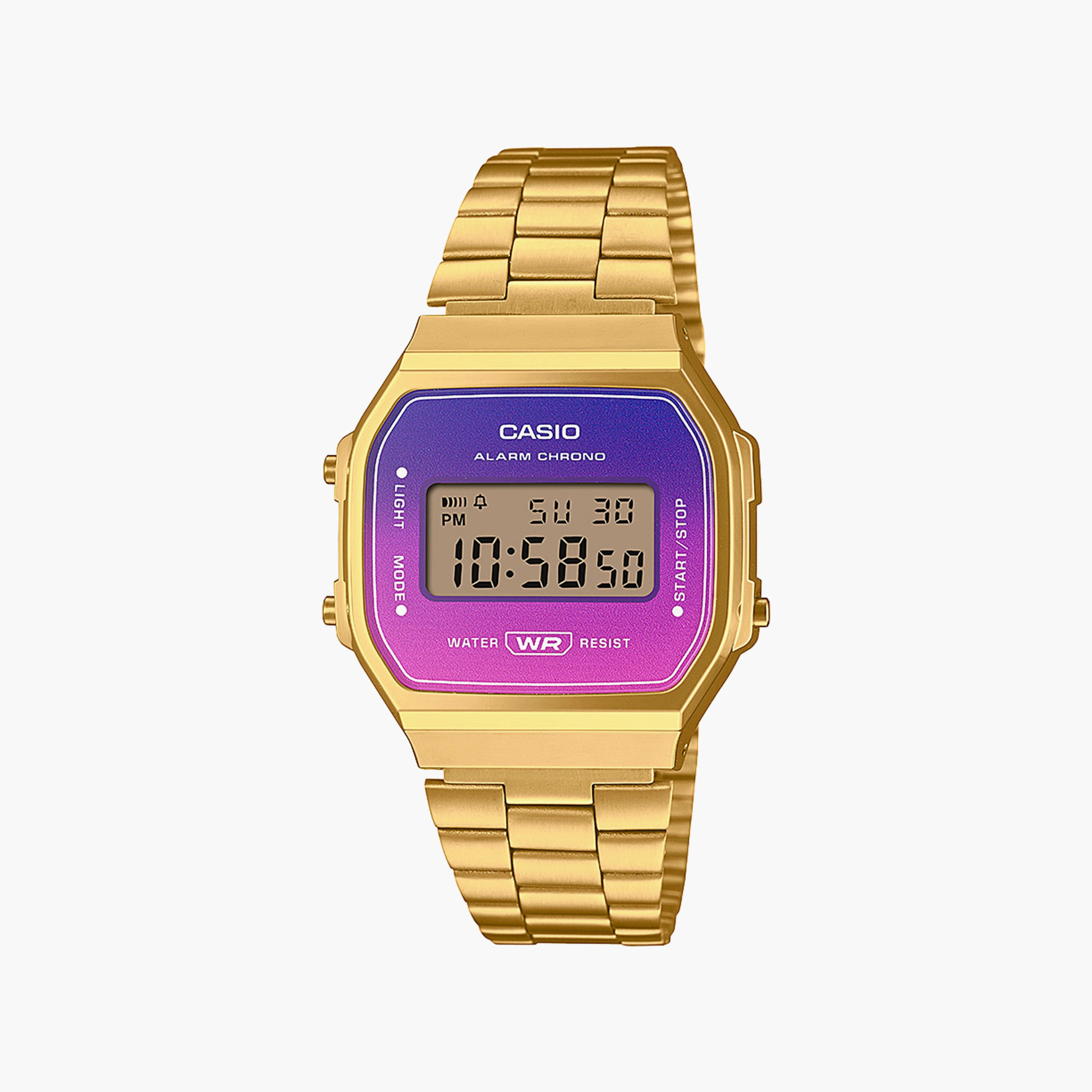 ساعة كاسيو بلون ذهبي مع رقمي بسوار ستانلس ستيل | A168WERG-2ADF-men-watchesandjewellery-watches-image-1