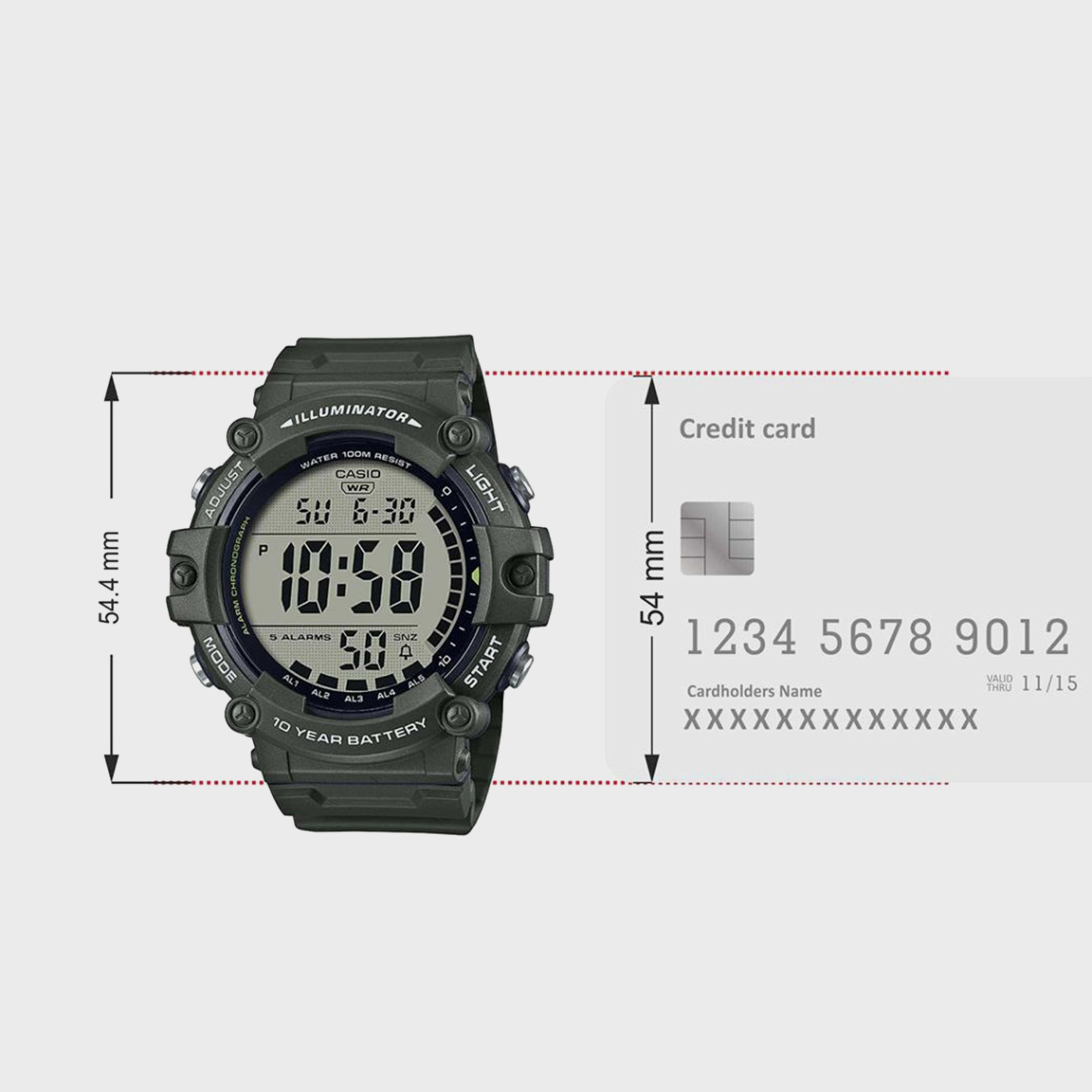 Casio Men's Green Digital Resin Strap "Watch " AE-1500WHX-3AVDF-men-watchesandjewellery-watches-image-5