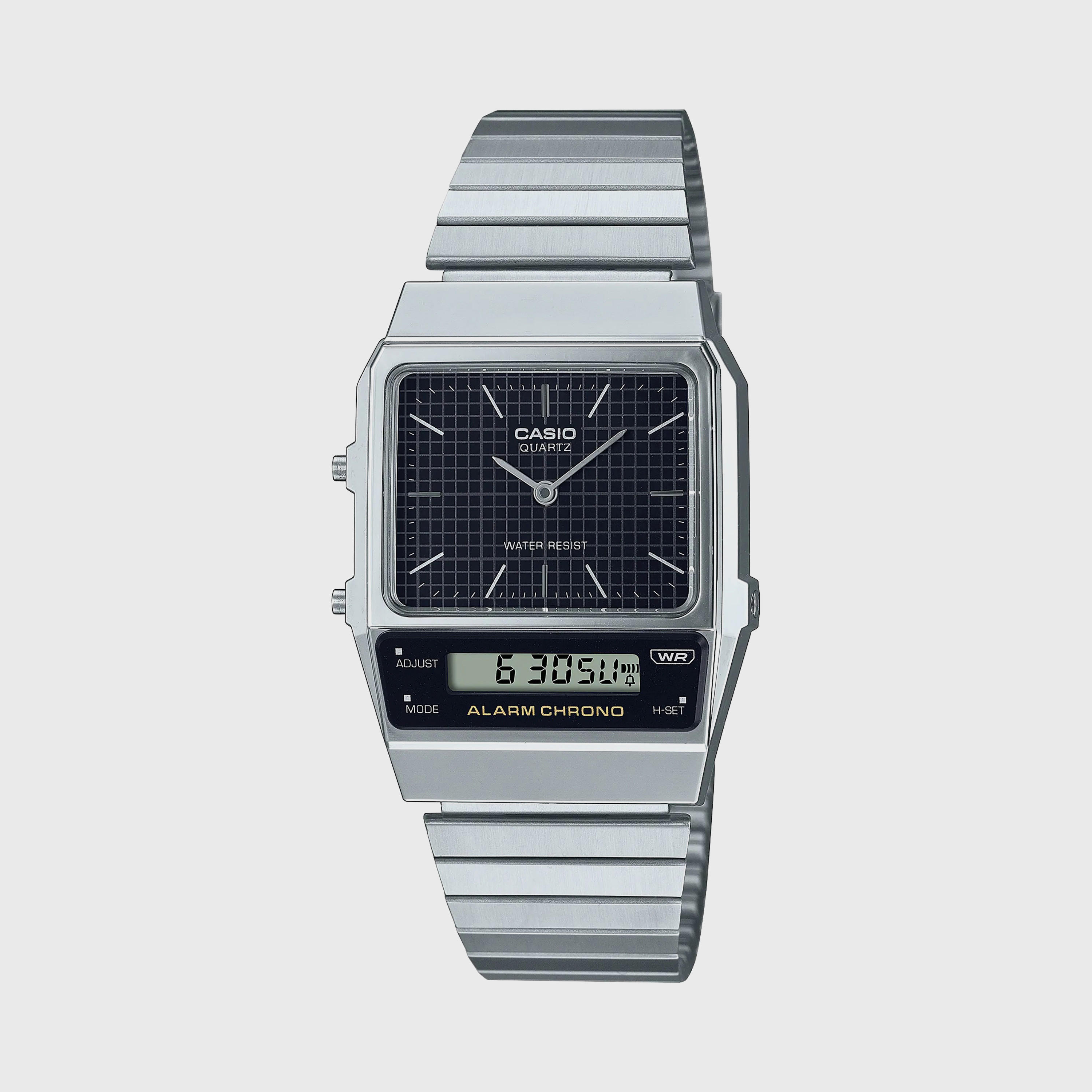 Casio Men's Silver Analog-Digital Stainless Steel Strap Watch - AQ-800E-1ADF-men-watchesandjewellery-watches-image-1