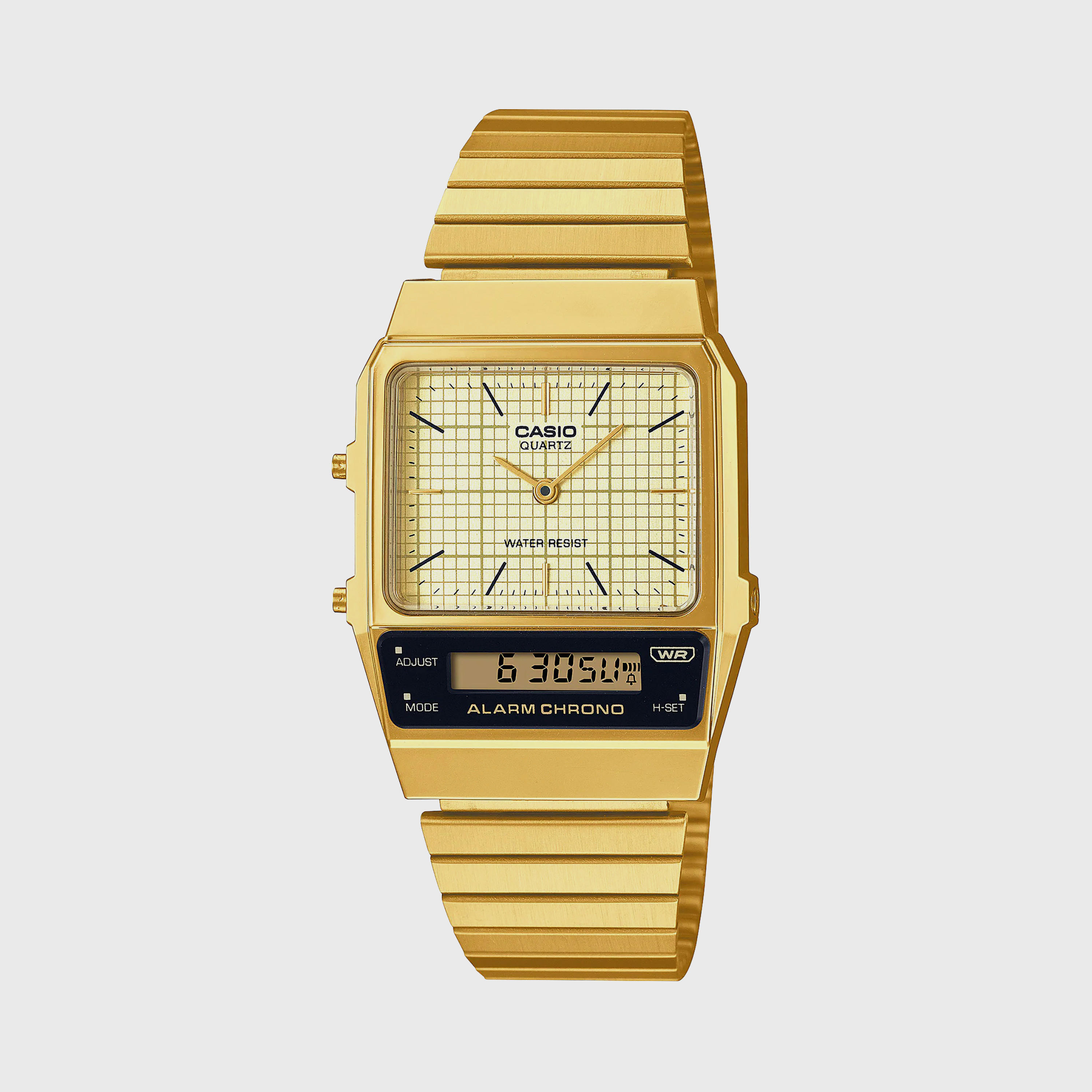 Casio Men's Gold Analog-Digital Stainless Steel Strap Watch - AQ-800EG-9ADF-men-watchesandjewellery-watches-image-1