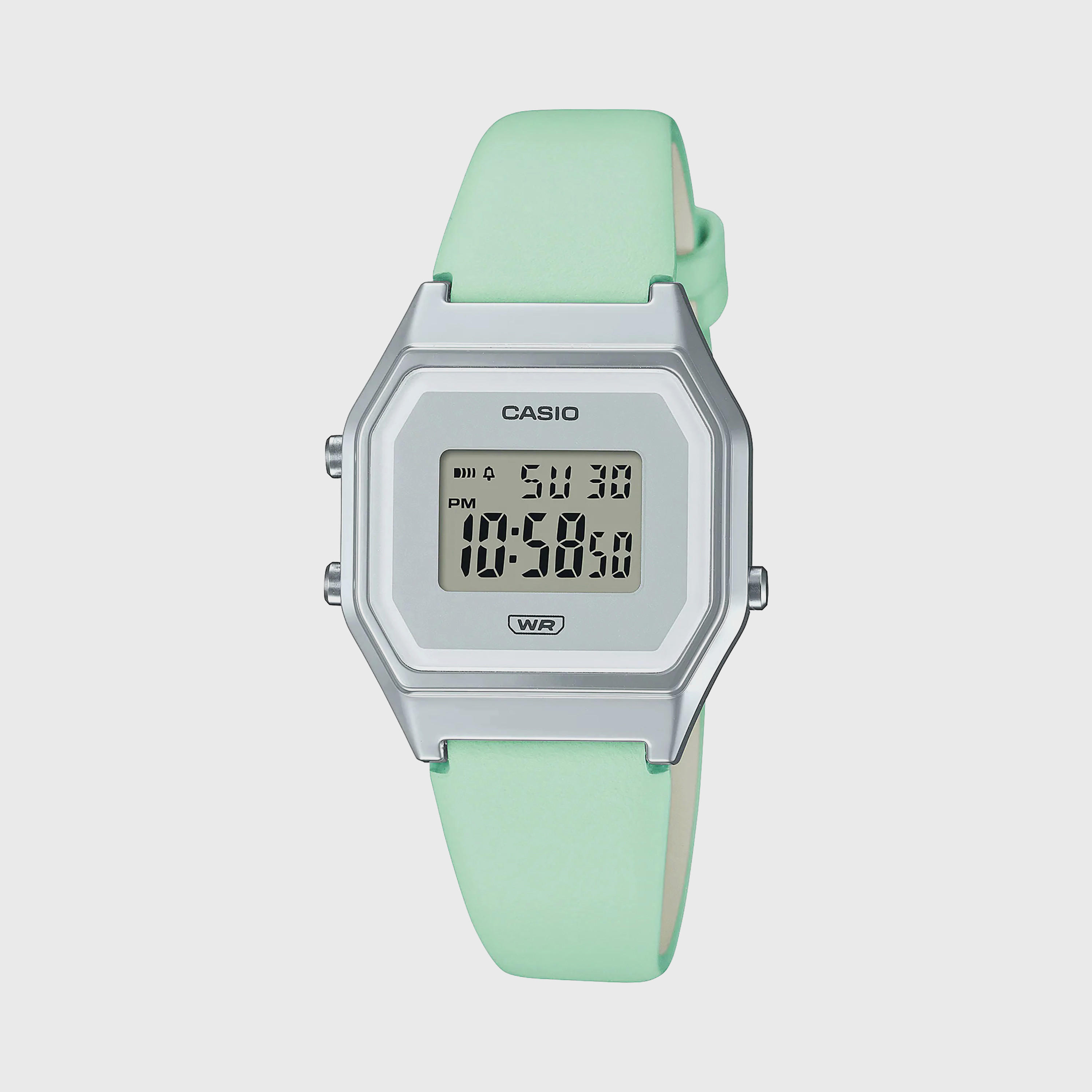 Casio Women's Green Digital Leather Strap Watch - LA680WEL-3DF | 28 MM-women-watchesandjewellery-watches-image-1
