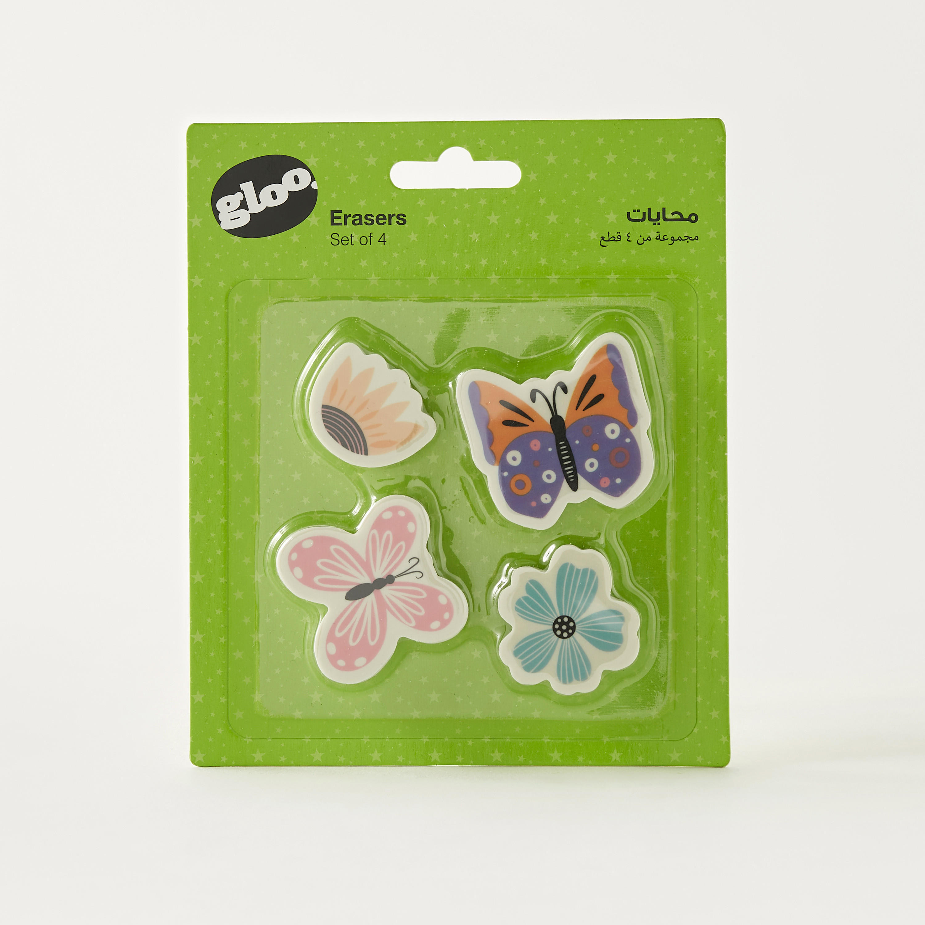 GLOO Assorted Eraser - Set of 4-school-stationery-sets-image-1