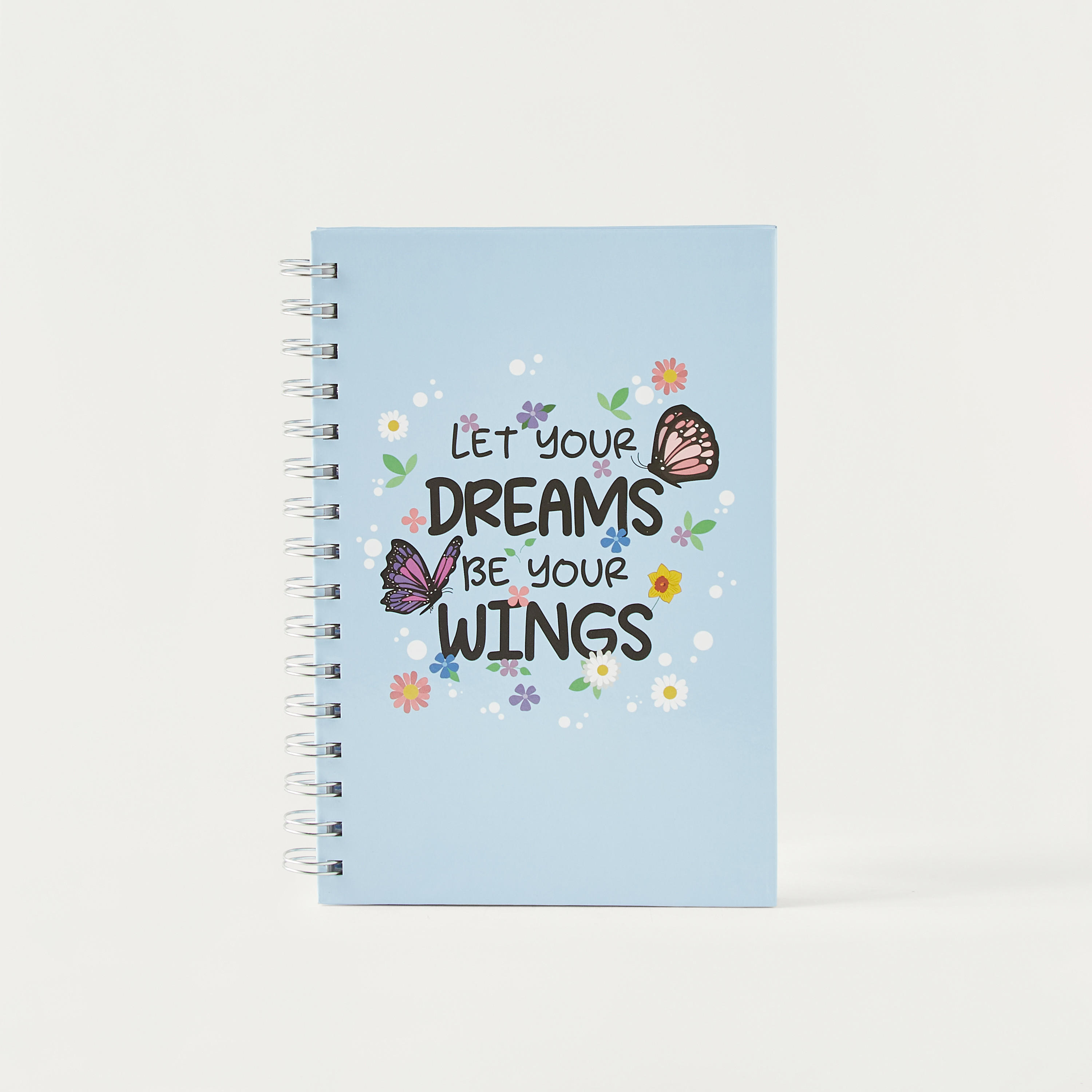 GLOO Slogan Print Spiral Bound Ruled A5 Notebook-school-stationery-notebooks-image-1
