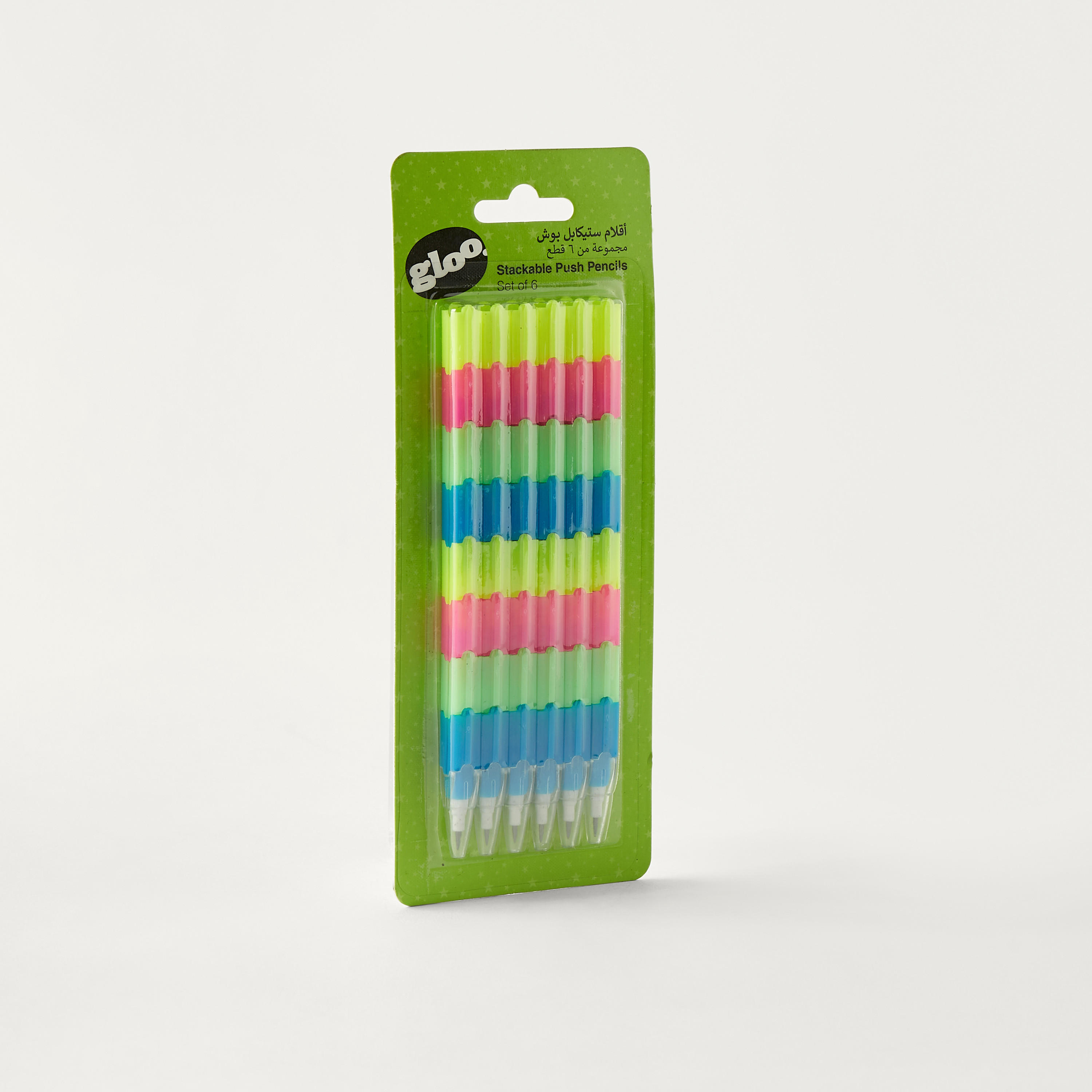 GLOO Stackable Push Pencil - Set of 6-school-stationery-pensandpencils-image-2