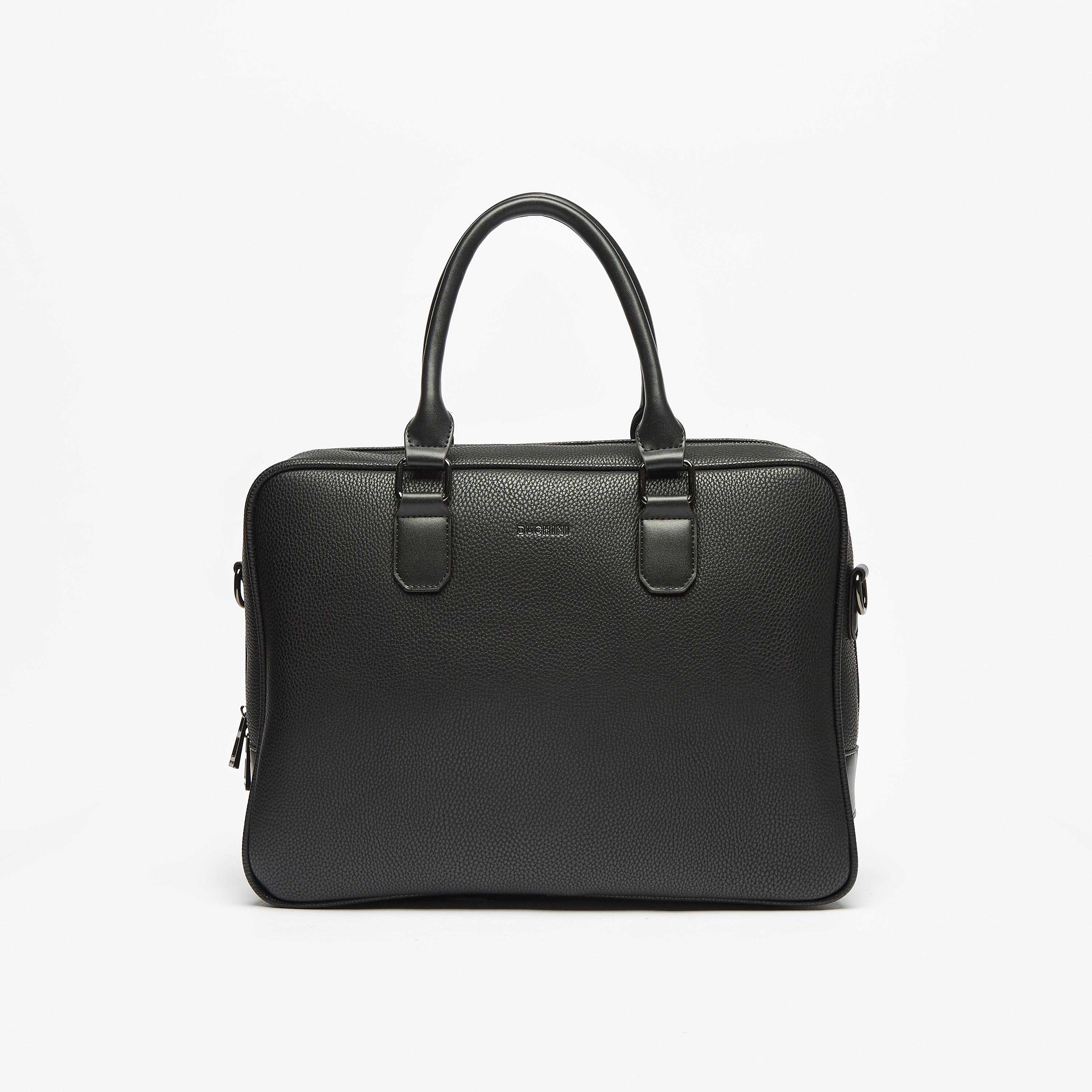 شنطة لابتوب بارزة الملمس بمقابض مزدوجة وسحاب إغلاق من دوتشيني-men-bags-image-1