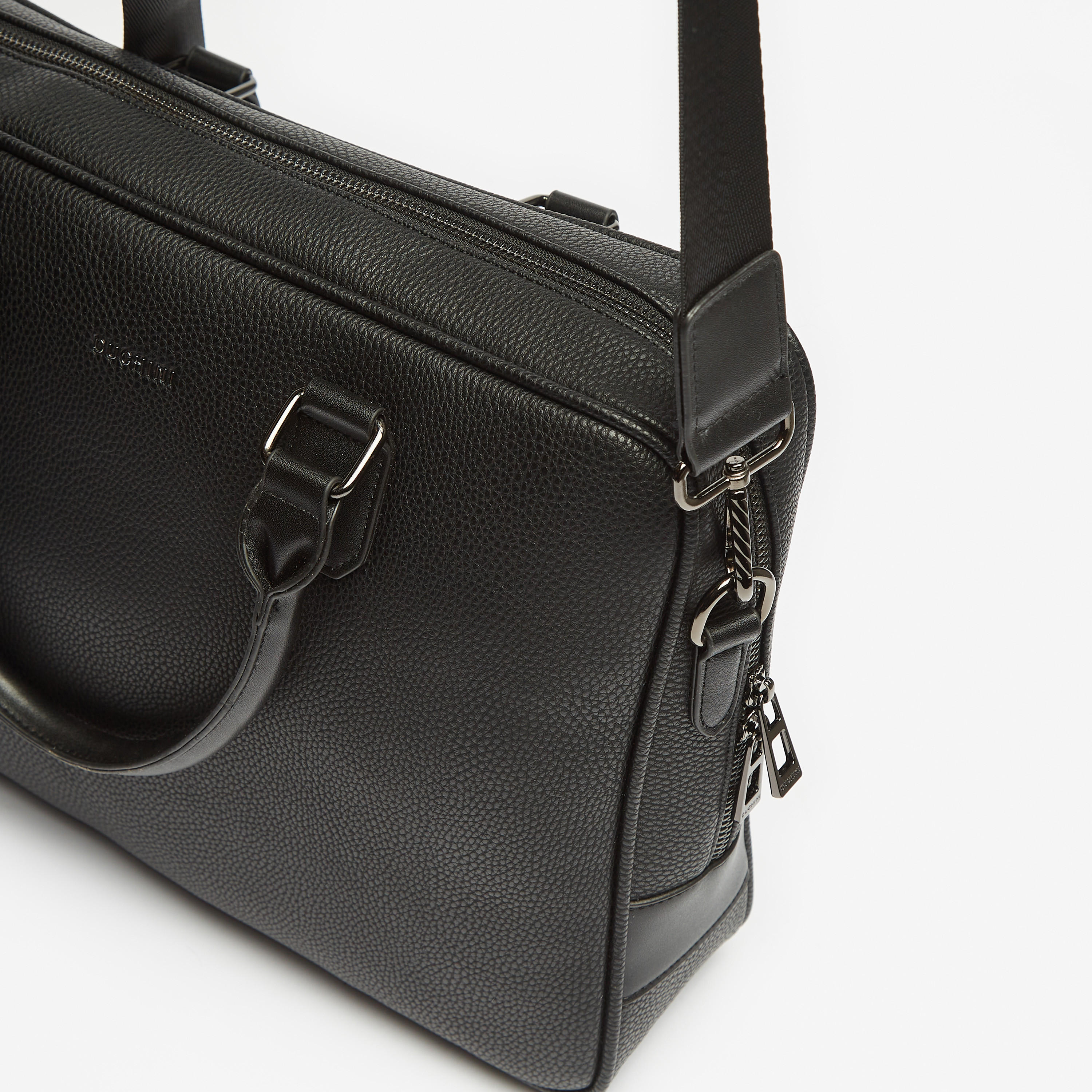 شنطة لابتوب بارزة الملمس بمقابض مزدوجة وسحاب إغلاق من دوتشيني-men-bags-image-3