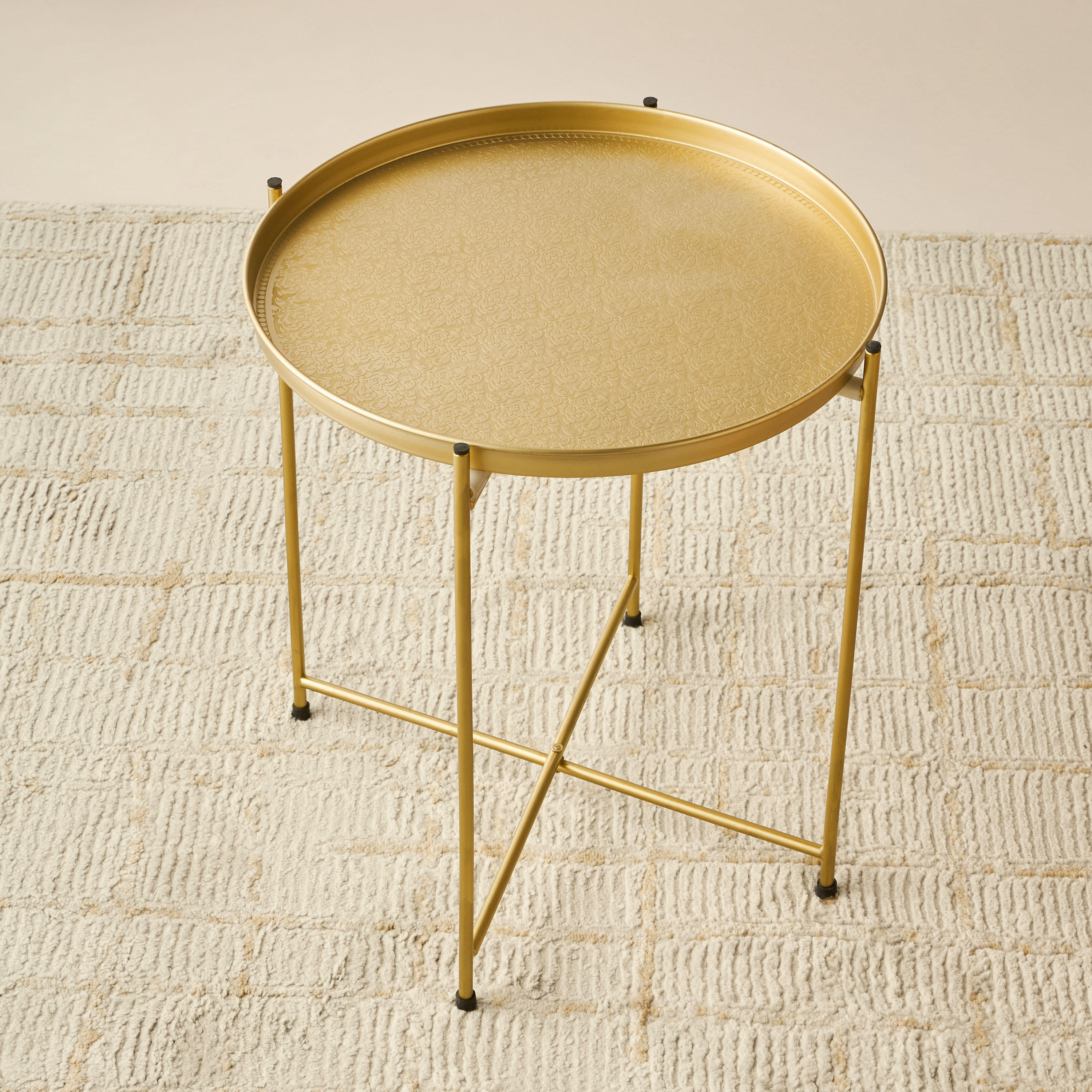 Tray Top Metal Accent Table - 41x41x46 cm-furniture-livingroom-sideandendtables-image-3