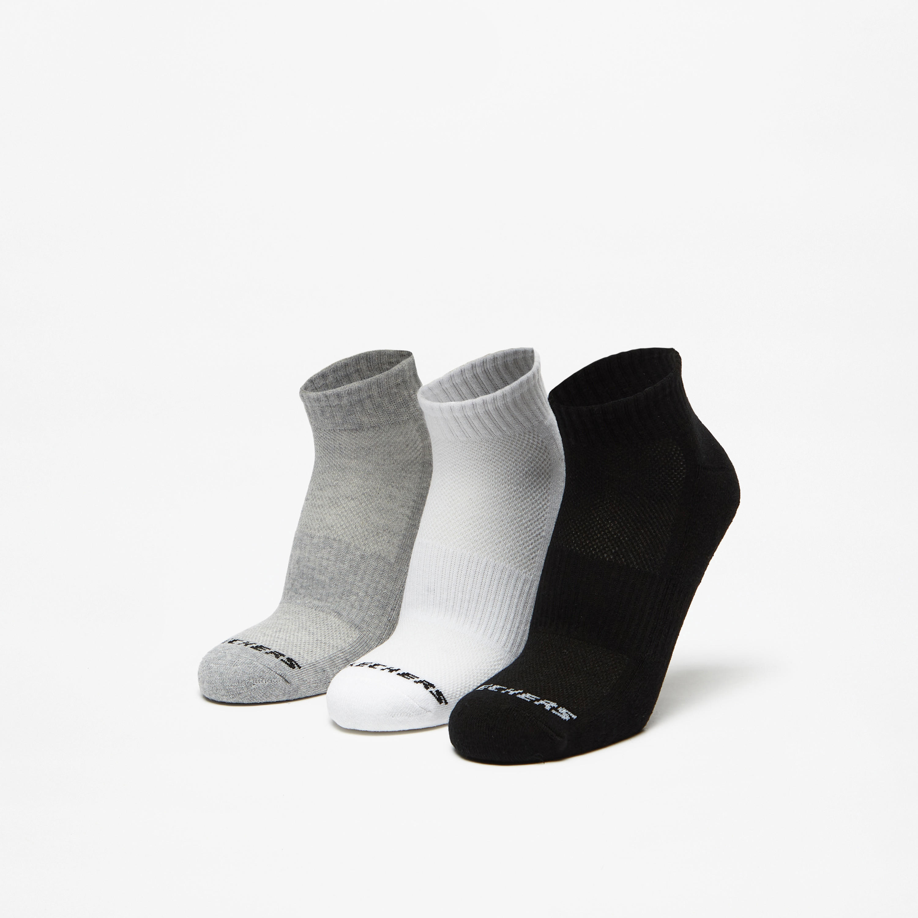 طقم جوارب رياضية طول الكاحل 3 أزواج بطبعات الشعار من سكيتشرز-men-socks-image-1
