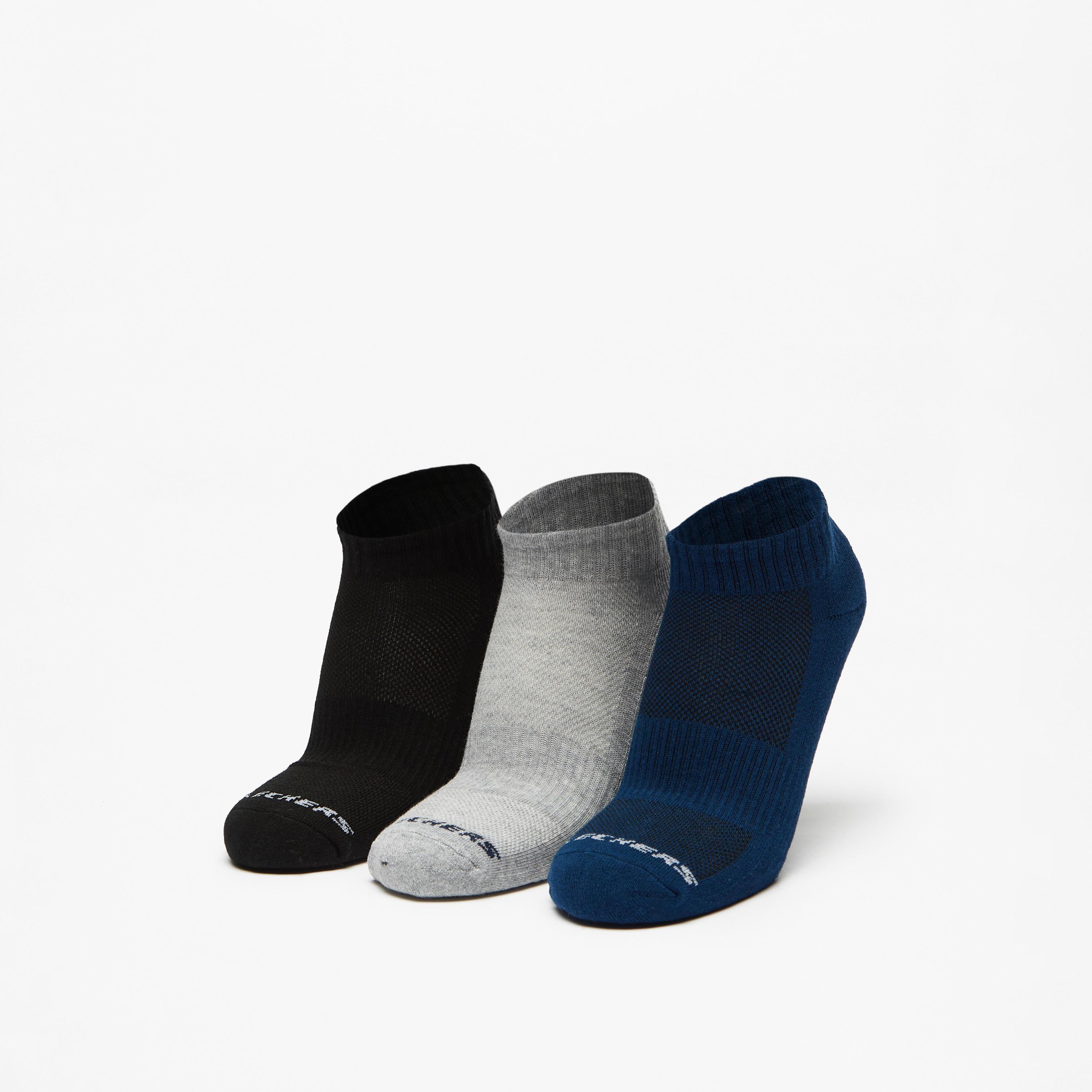 Skechers Logo Print Ankle Length Sports Socks - Set of 3-men-socks-image-1