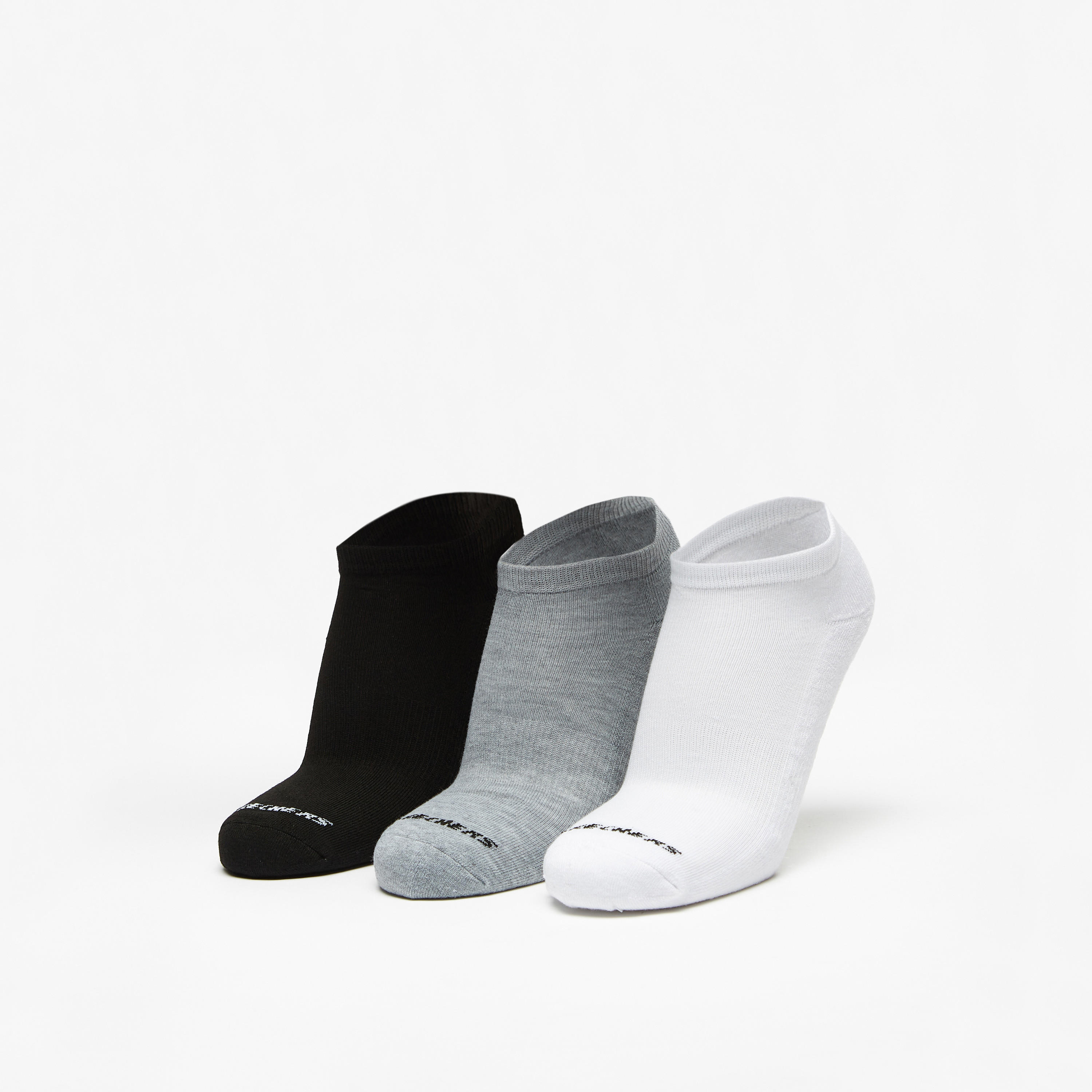 طقم جوارب رياضية 3 أزواج بطول الكاحل بطبعات من سكتشرز - S113012D-107-men-socks-image-1