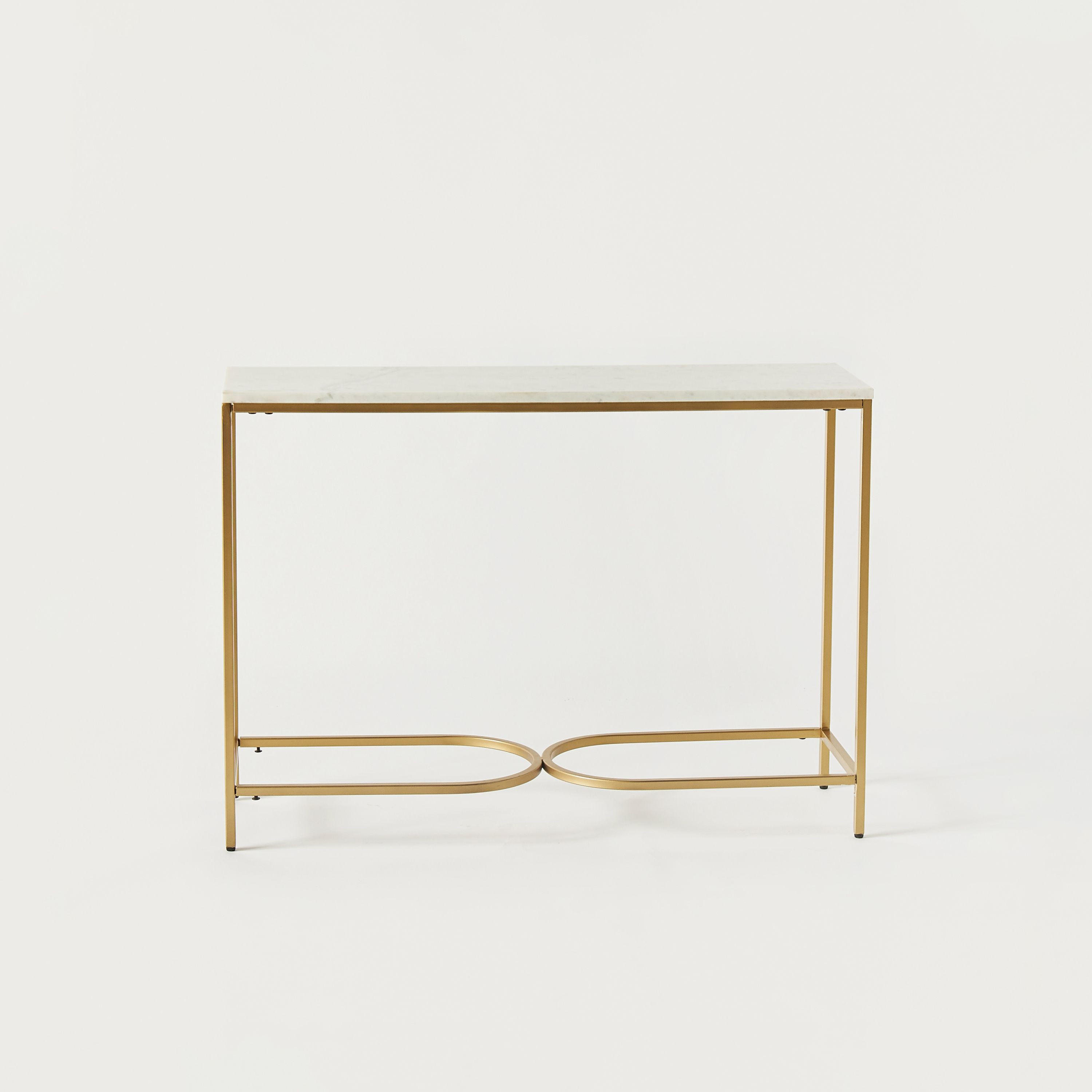 Marble Top Console Table - 30x70x98 cm-furniture-livingroom-consoletablesandmirrors-image-2